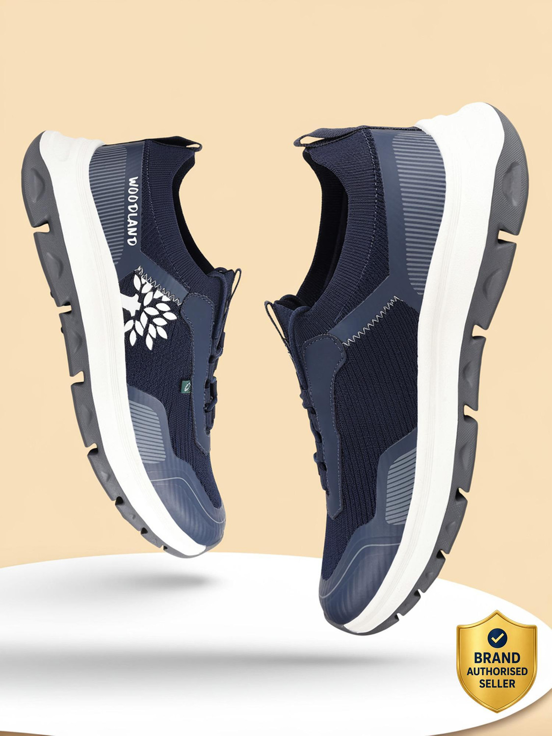 Image of WOODLAND Running Workout Lightweight Breathable Performance Training & Gym Shoes For Men (White , 11)