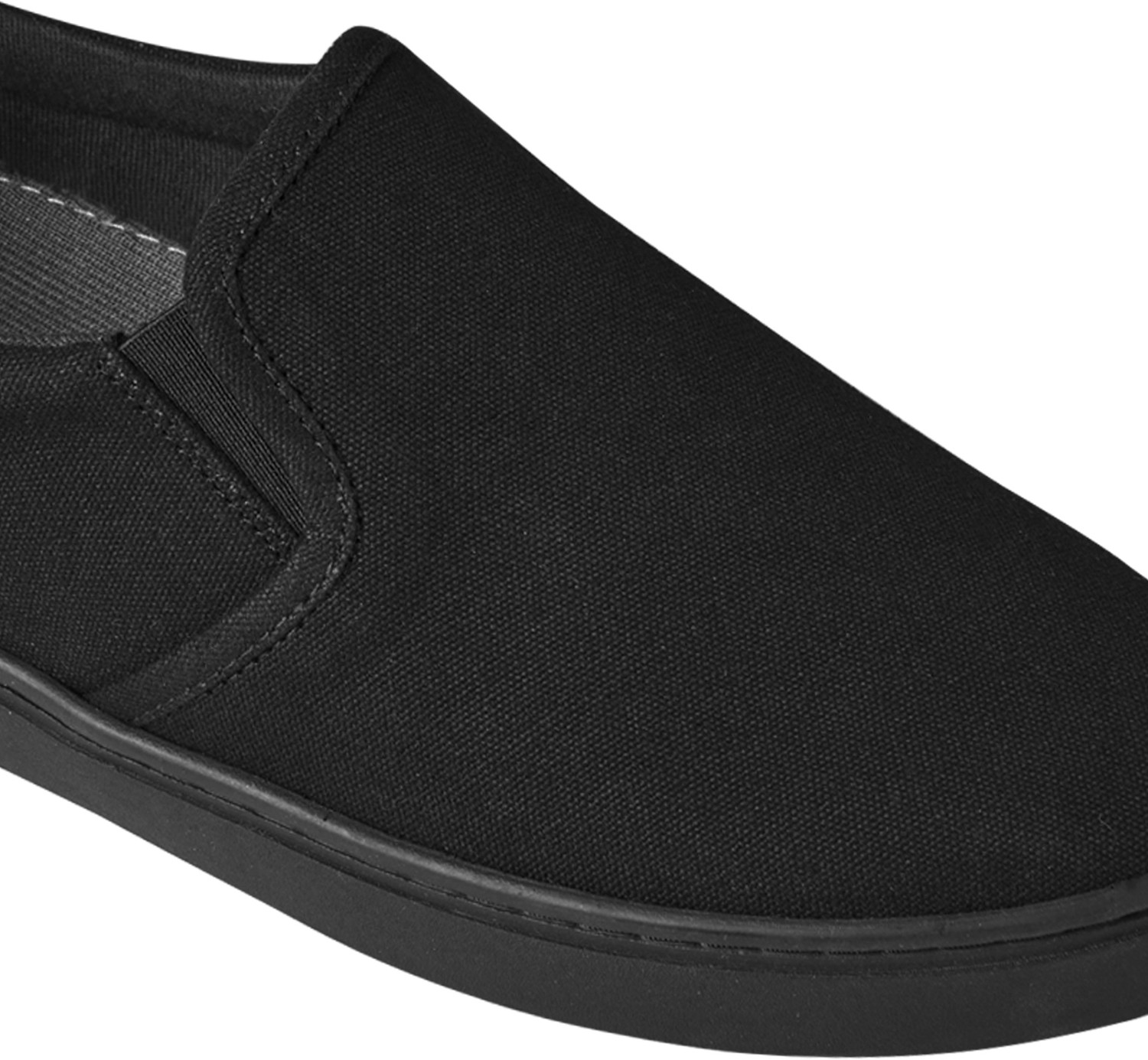 Image of Neemans Cotton Classic Slipon Casual Shoes For Men | Lightweight & Comfortable Slip On Sneakers For Men (Black , 12)
