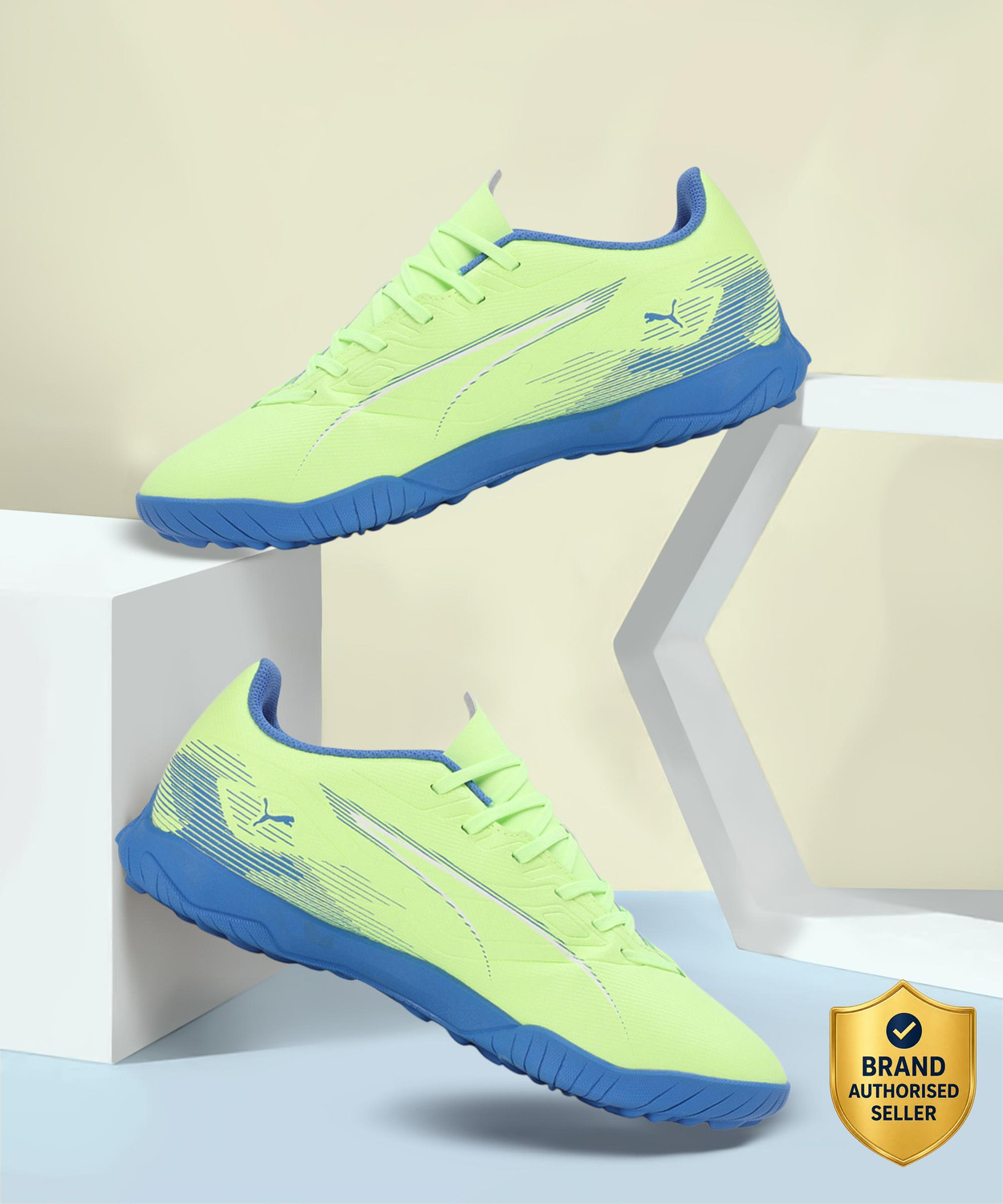 Image of PUMA ULTRA 5 PLAY TT Football Shoes For Men (Yellow , 10.5)