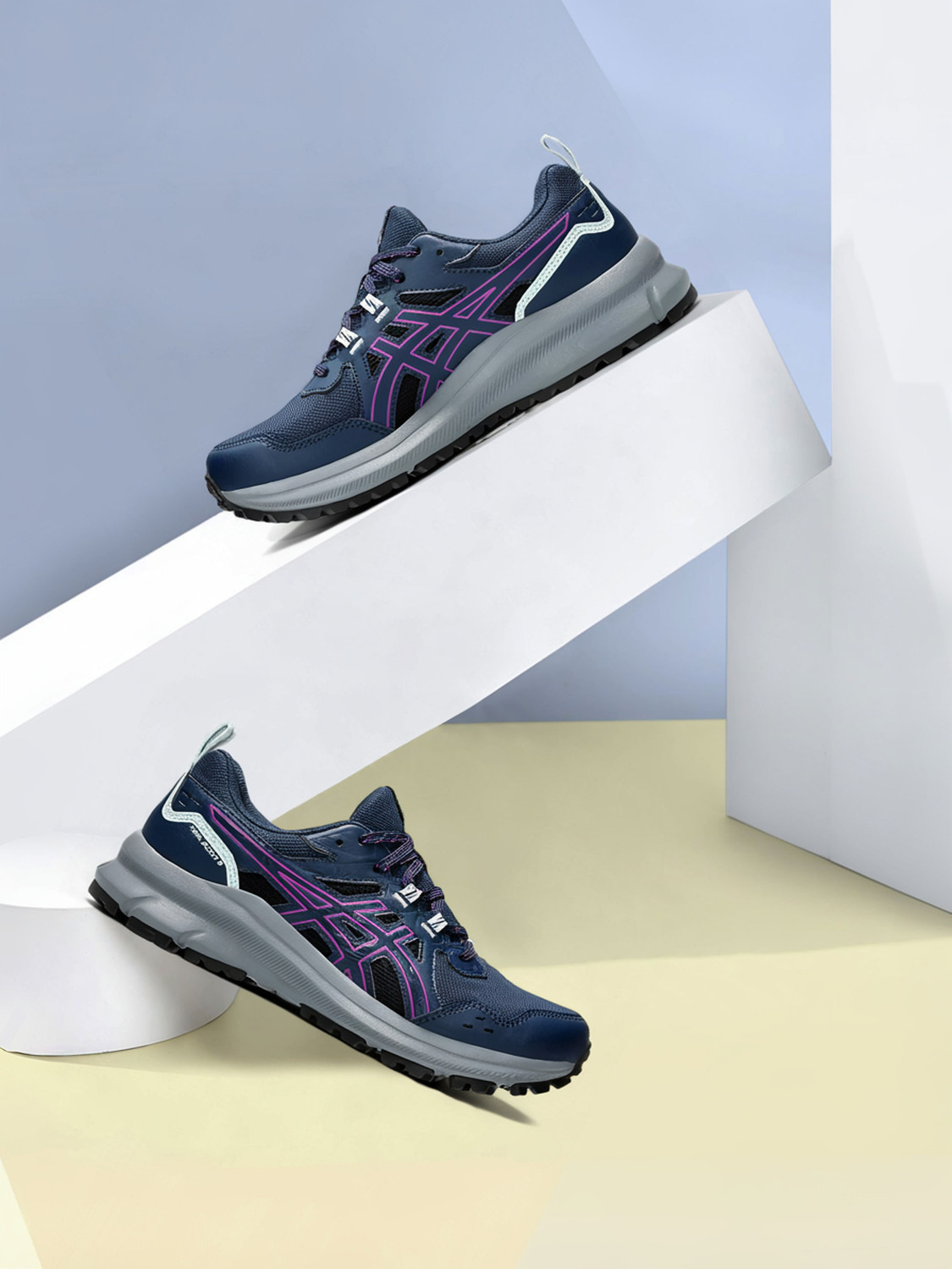 Image of Asics TRAIL SCOUT 3 Running Shoes For Women (Blue , 7)