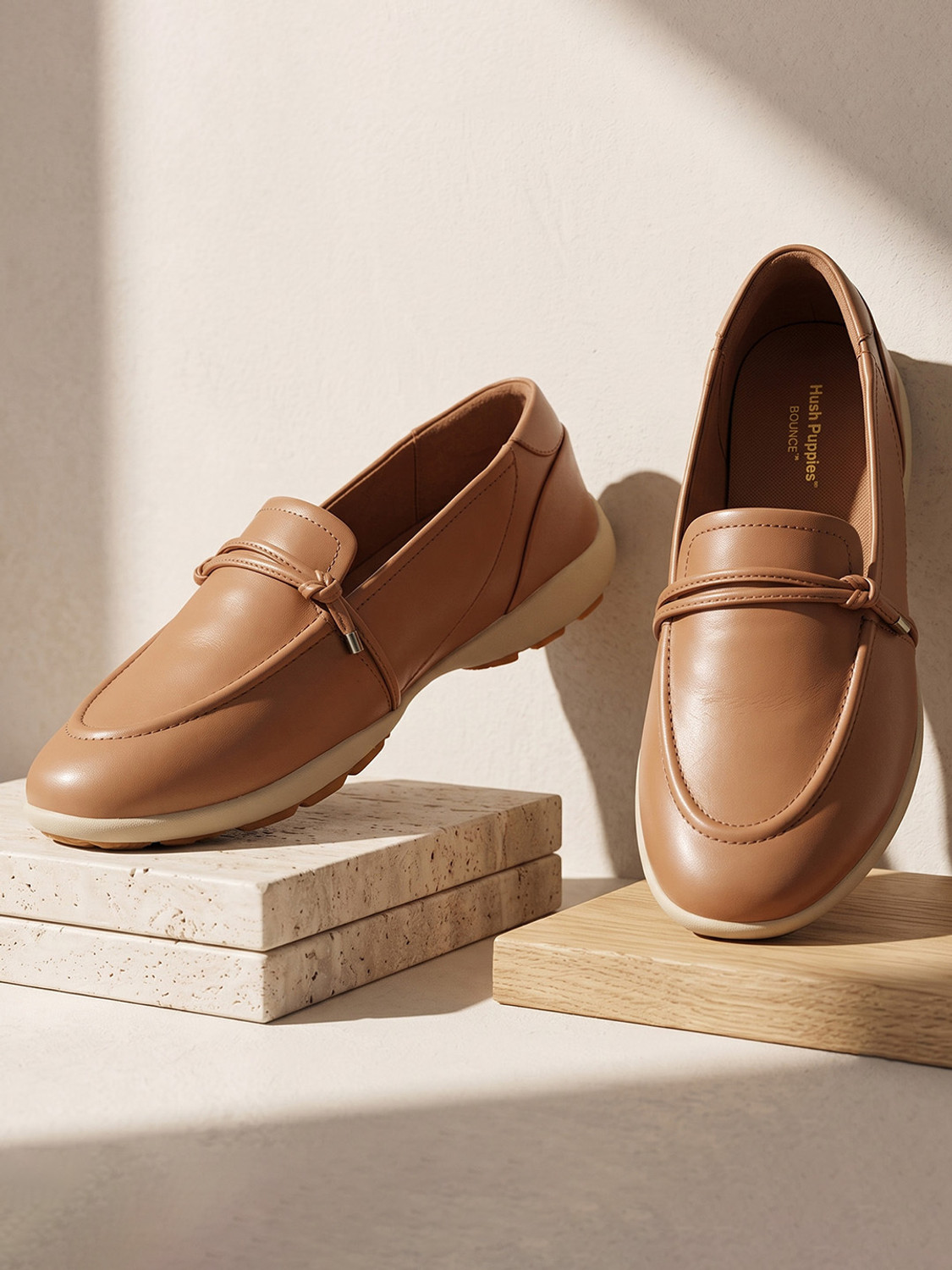 Image of Clarks Orinoco2 Penny Dark Tan Lea For Women (Tan , 3.5)