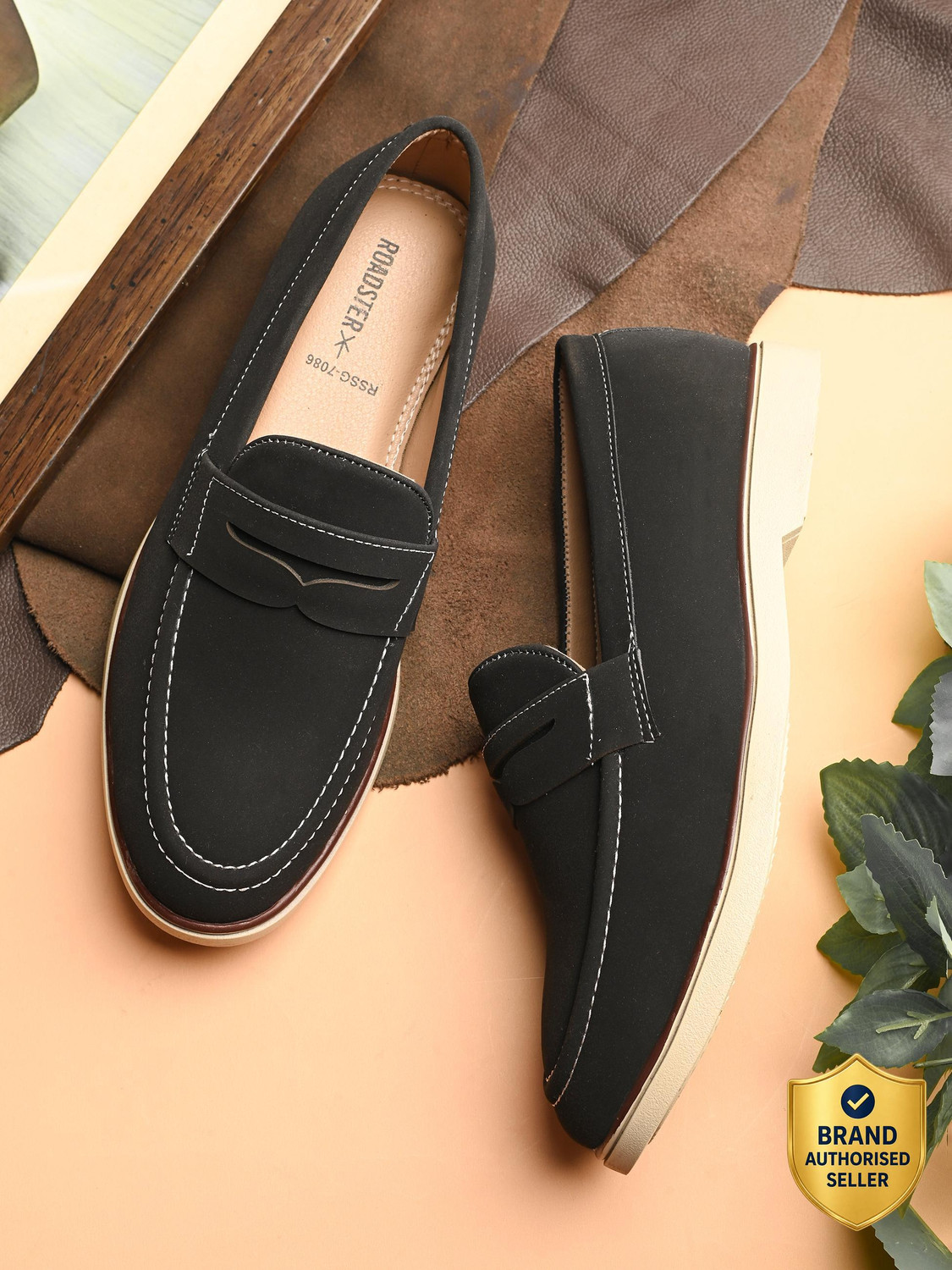 Image of Neemans Cotton Classic Slipon Casual Shoes For Men | Lightweight & Comfortable Slip On Sneakers For Men (Black , 12)