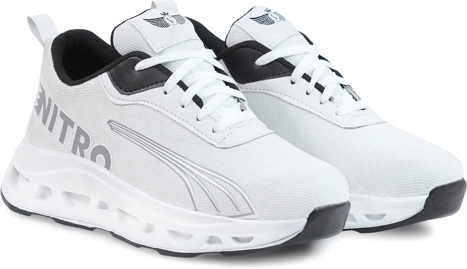 Image of VEPERS Men's Comfortable Casual Shoe Walking Shoes For Men (Black, White , 7)
