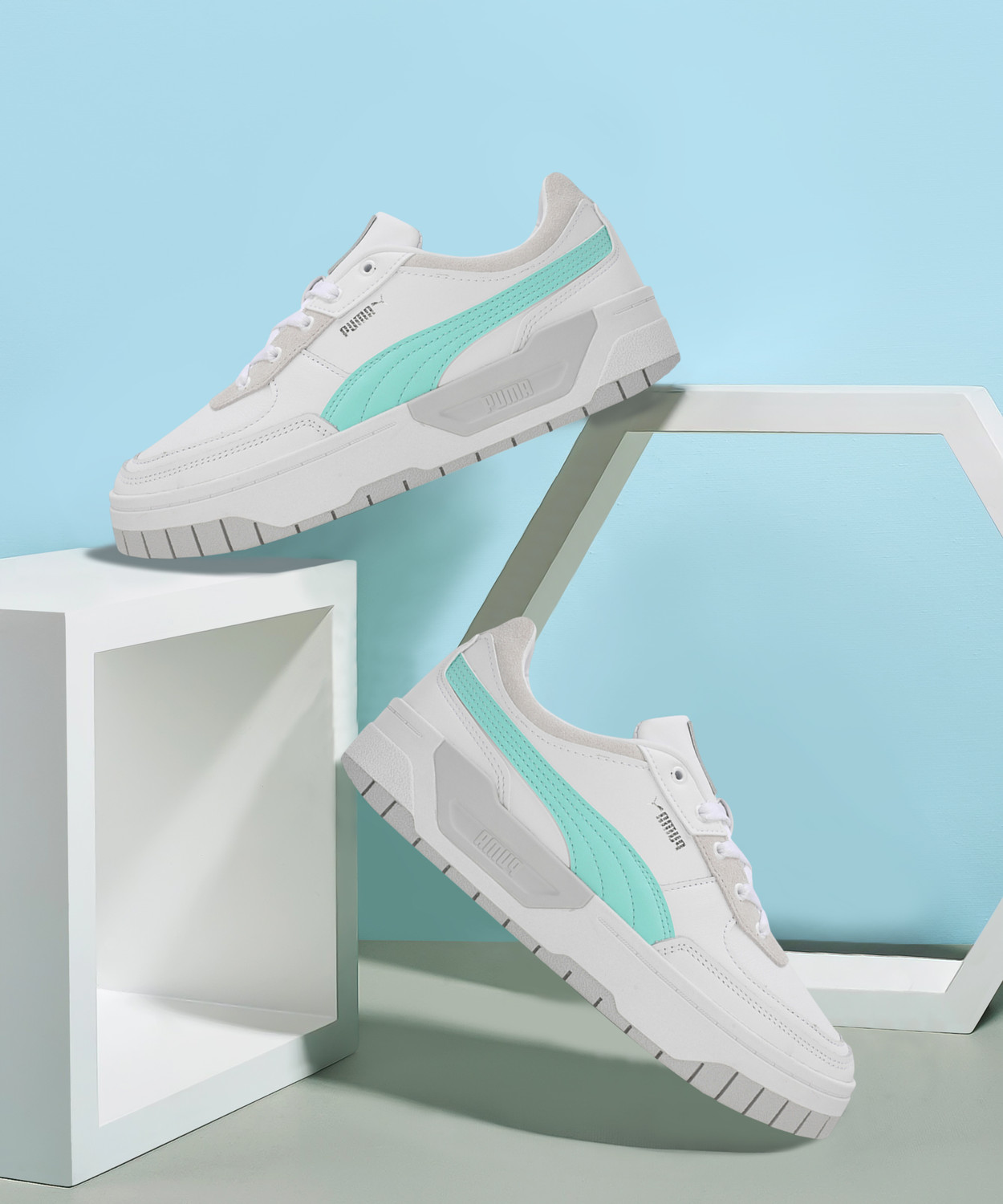 Image of PUMA Suede Classic Beach Dayss Sneakers For Women (White , 7.5)