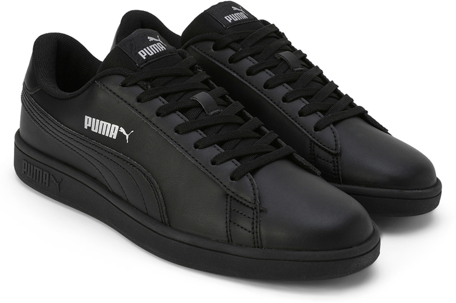 Image of PUMA Smashic Sneakers For Men (Black , 12)