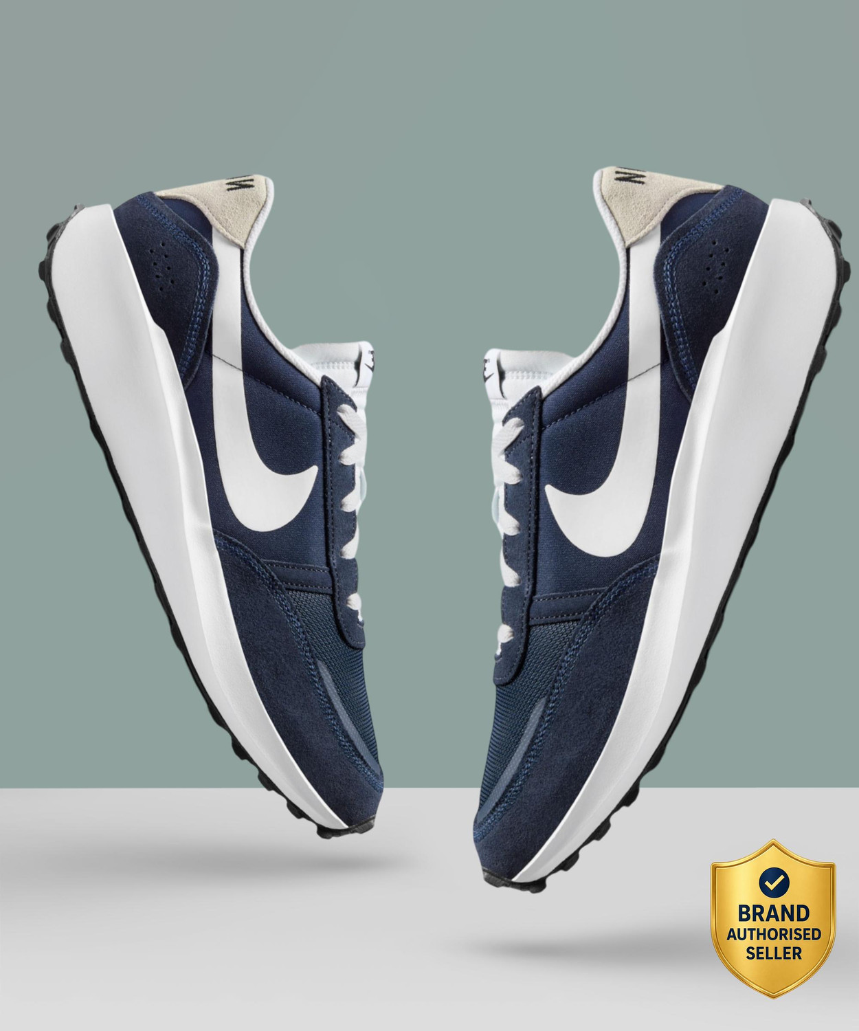 Image of NIKE WAFFLE NAV Sneakers For Men (Grey , 7)