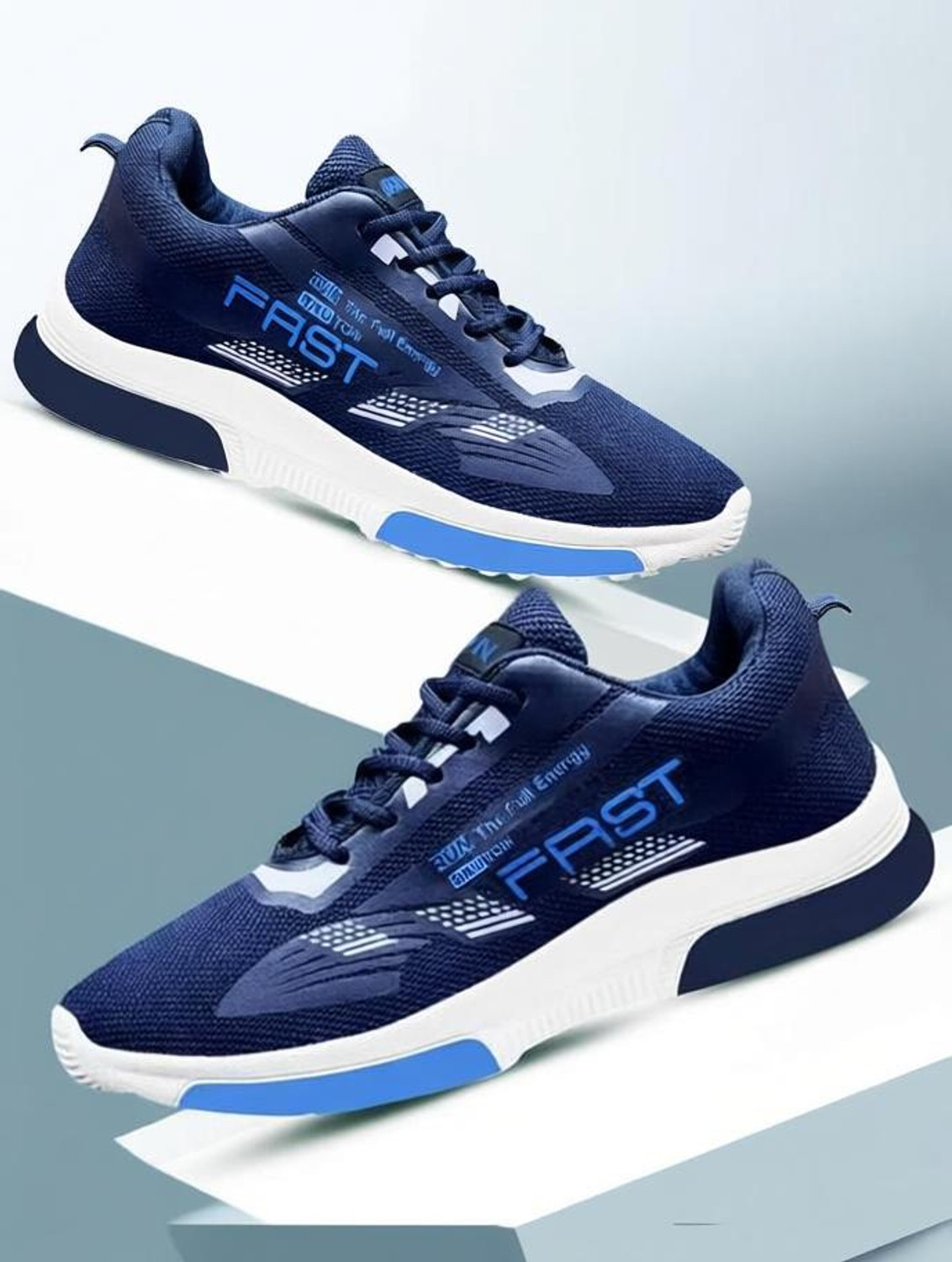 Image of BRUTON Running Shoes | Lightweight Breathable Mesh Sports Shoes | Comfortable Running Shoes For Men (White , 9)