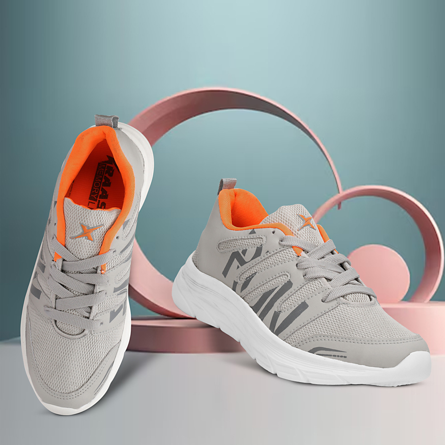Image of Kraasa Daily Wear, Walking, Casual Running Shoes For Men (Grey , 11)