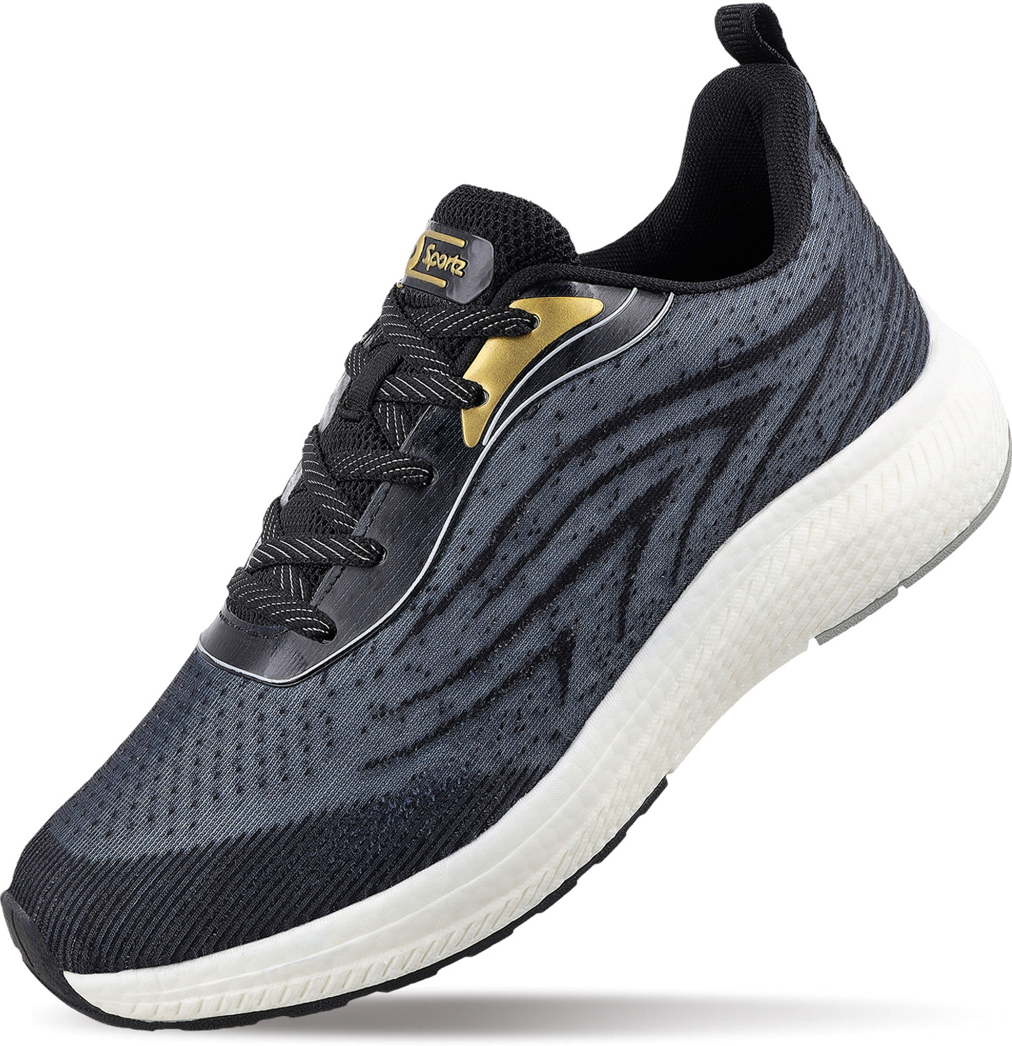 Image of WALKAROO Walking Shoes For Men (Black , 9)