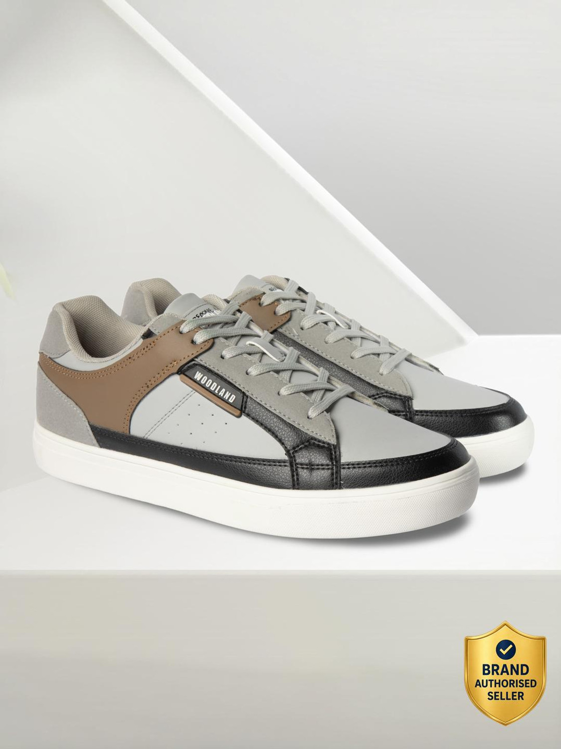 Image of WOODLAND Casual Daily Wear Lightweight Breathable Comfortable Sneakers For Men (White , 7)
