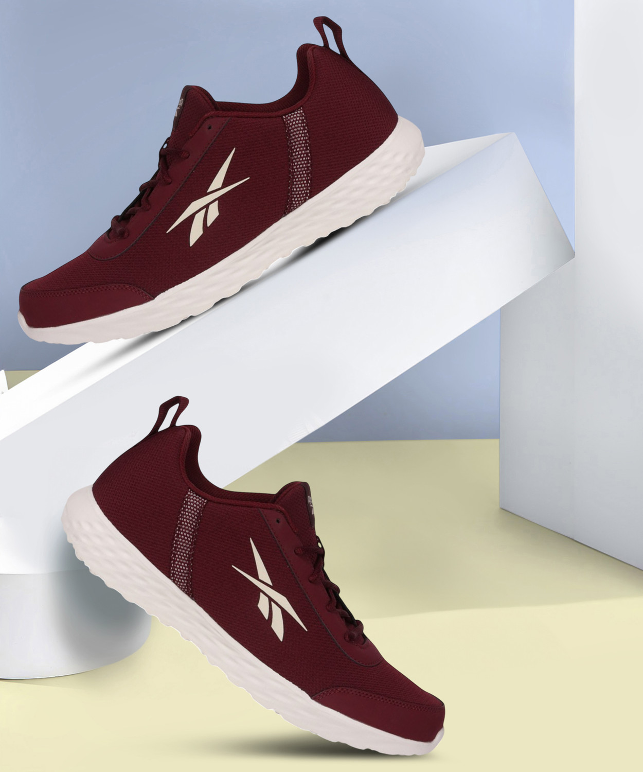 Image of REEBOK Running Shoes For Men (Maroon , 7)