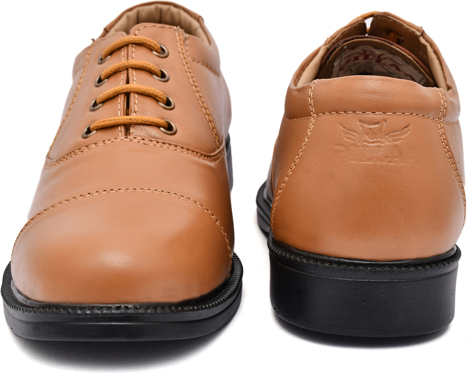 Image of PILLAA Men's Genuine Leather Lace Up Office Formal Oxford Shoes Lace Up For Men (Beige , 11)