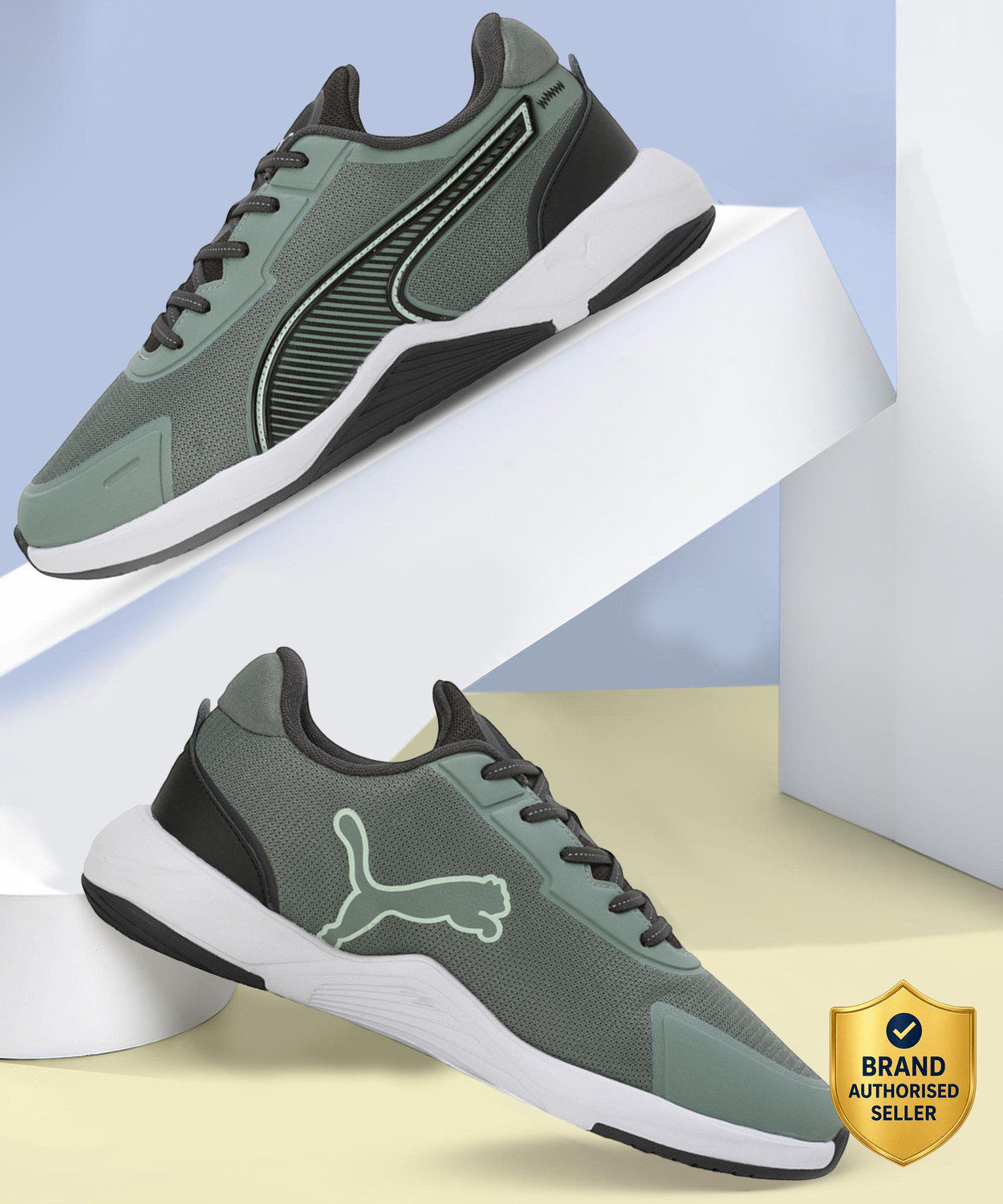 Image of PUMA Fast Wanderer Sneakers For Men (Grey , 12)