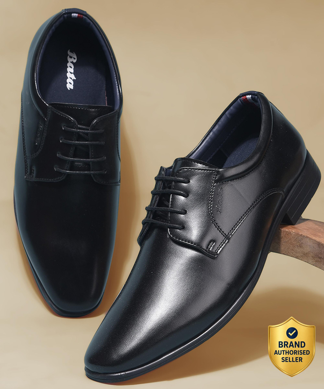 Image of Bata Derby For Men (Black , 13)