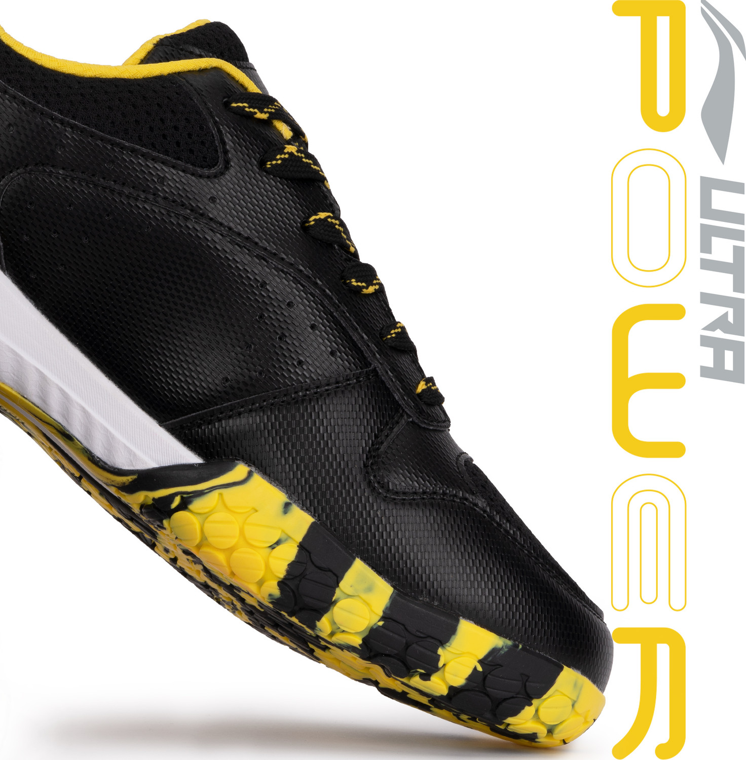 Image of LI-NING Ultra Power Badminton Shoes For Men (Black, Yellow , 2.5)