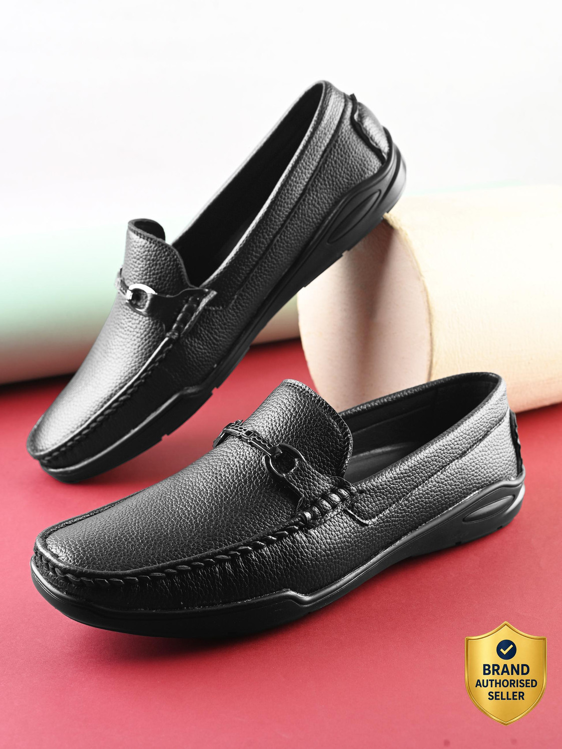 Image of Neemans Cotton Classic Slipon Casual Shoes For Men | Lightweight & Comfortable Slip On Sneakers For Men (Black , 12)