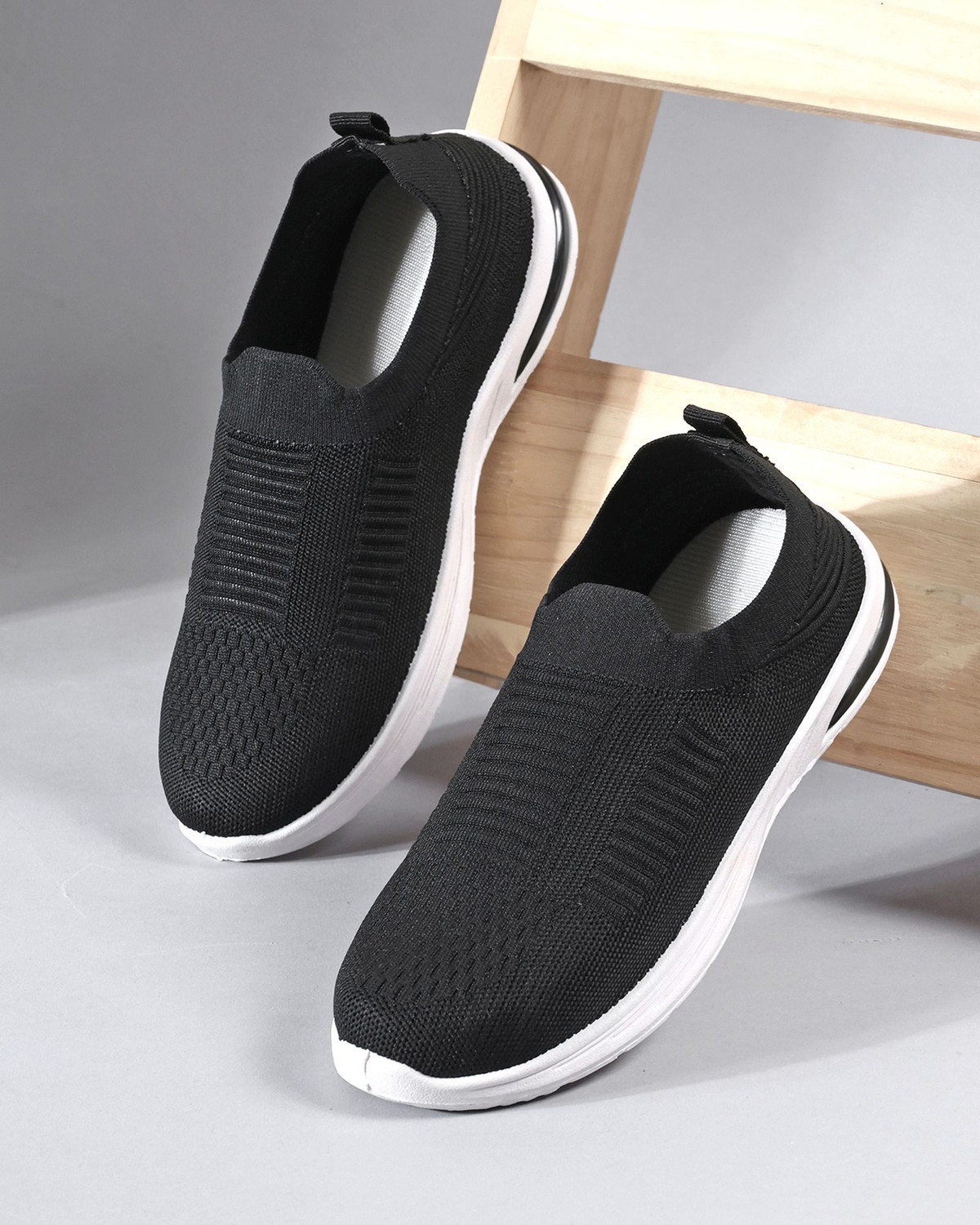 Image of TWO SOFT Women Stylish Comfortable Upper Black Loafers For Girls Loafers Loafers For Women (Black , 8)