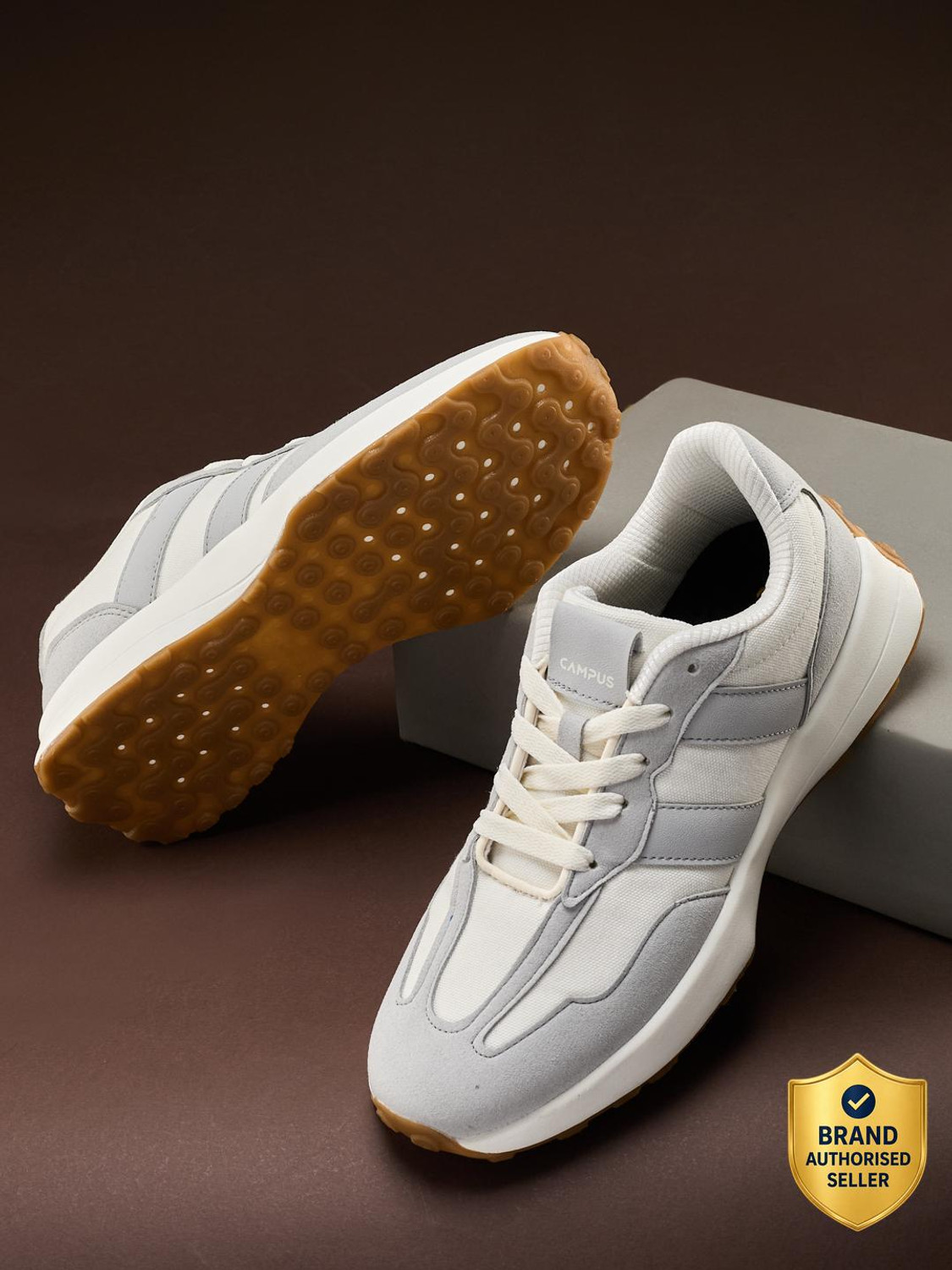 Image of CAMPUS RUSTLE Sneakers For Men (White , 9)