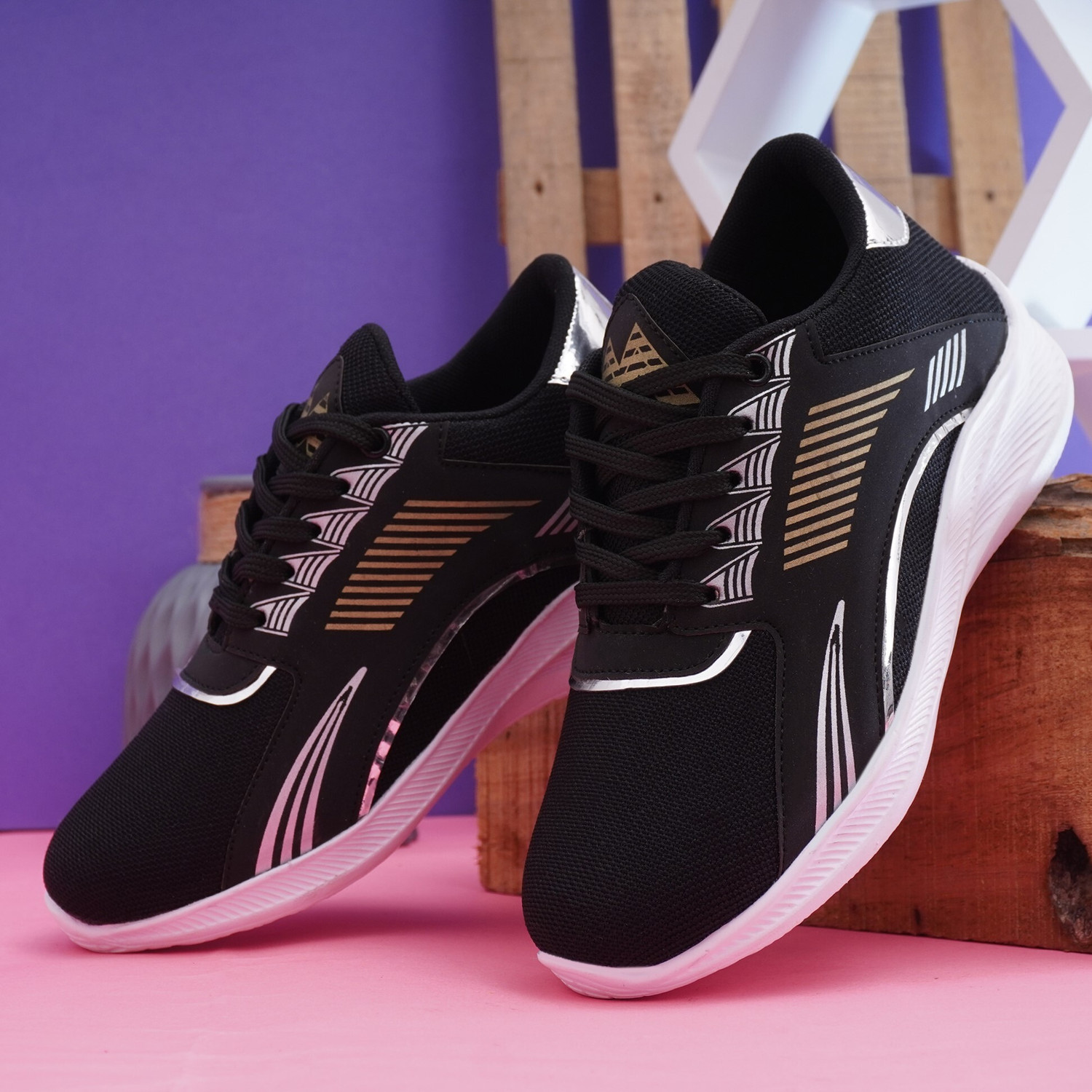 Image of WZITAK Running Shoes For Women (Black , 5)