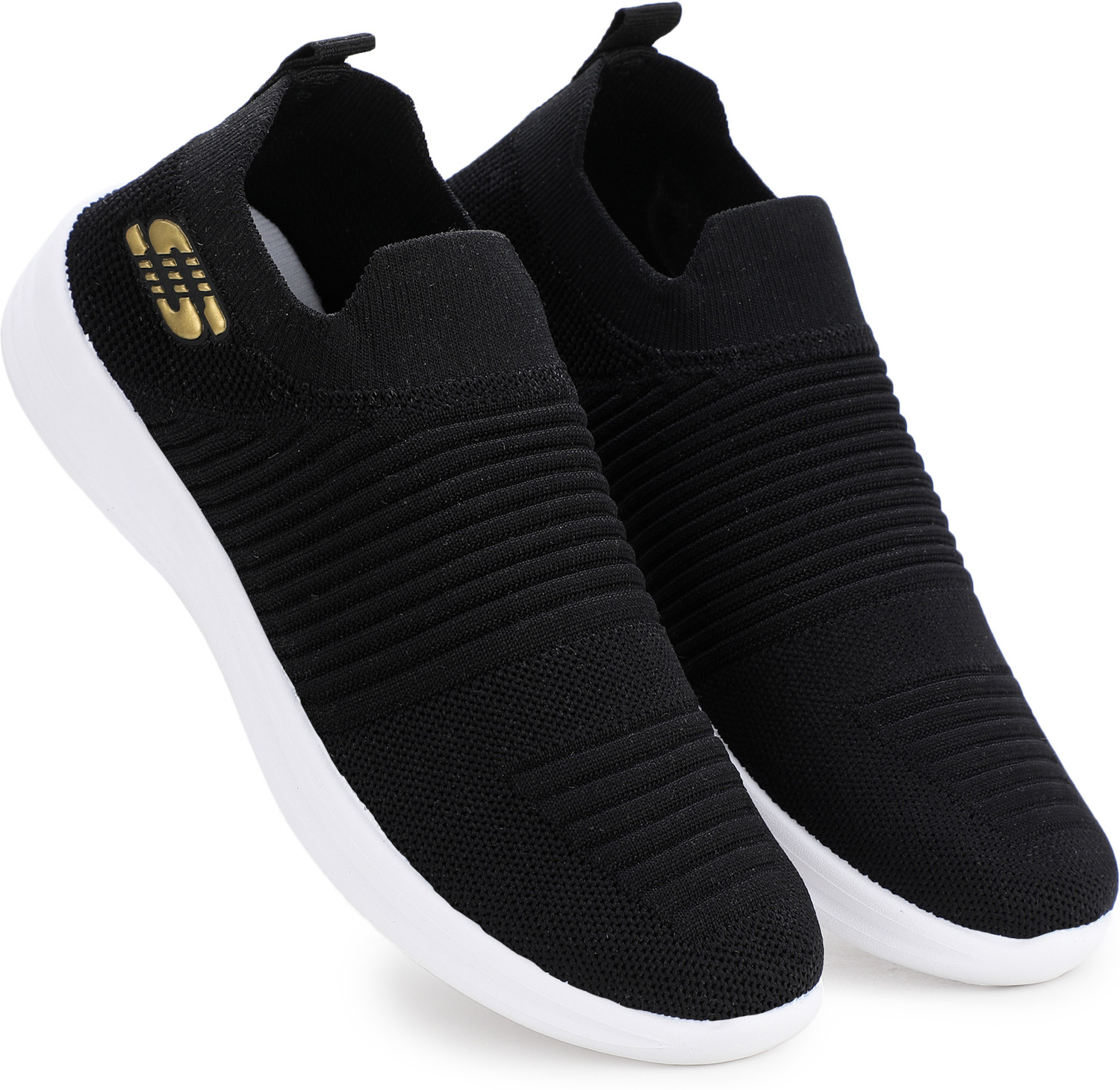Image of Flopsie By TwoSoft Premium Women Winter Sneaker MemoryFoam Gym & Casual Outdoor Sneakers For Women (Black , 4)