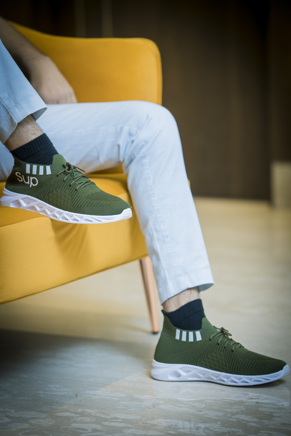 Image of SHOELAMB Men's Olive Green Casual Walking Running Sneaker Shoe Casuals For Men (Green , 8)