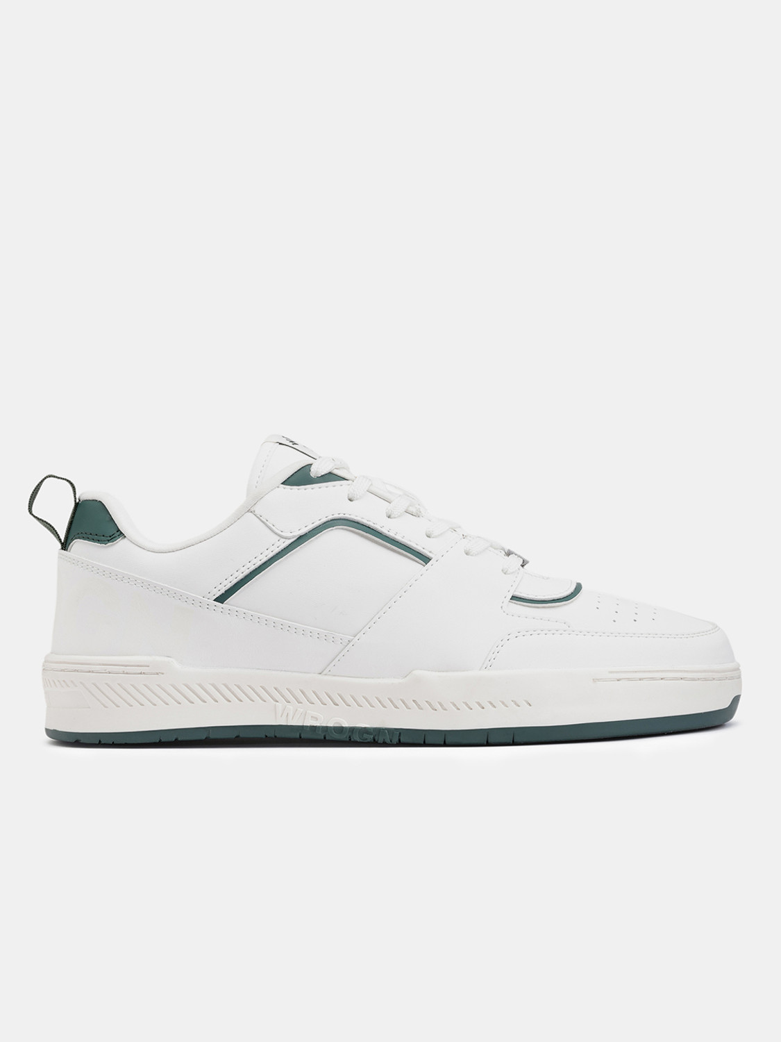 Image of United Colors of Benetton Perforations Lace-Up Sneakers Sneakers For Men (White , 10)