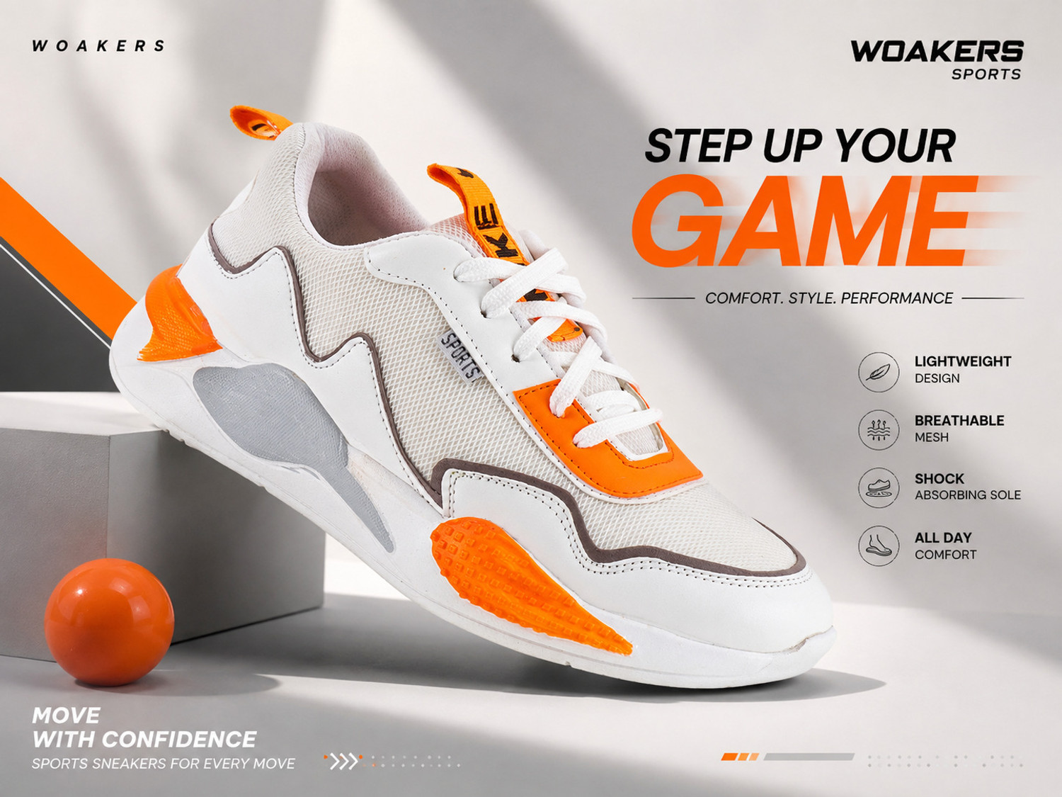 Image of NEWFEEL Walking Shoes For Men (Multicolor, 5.5 UK /India)