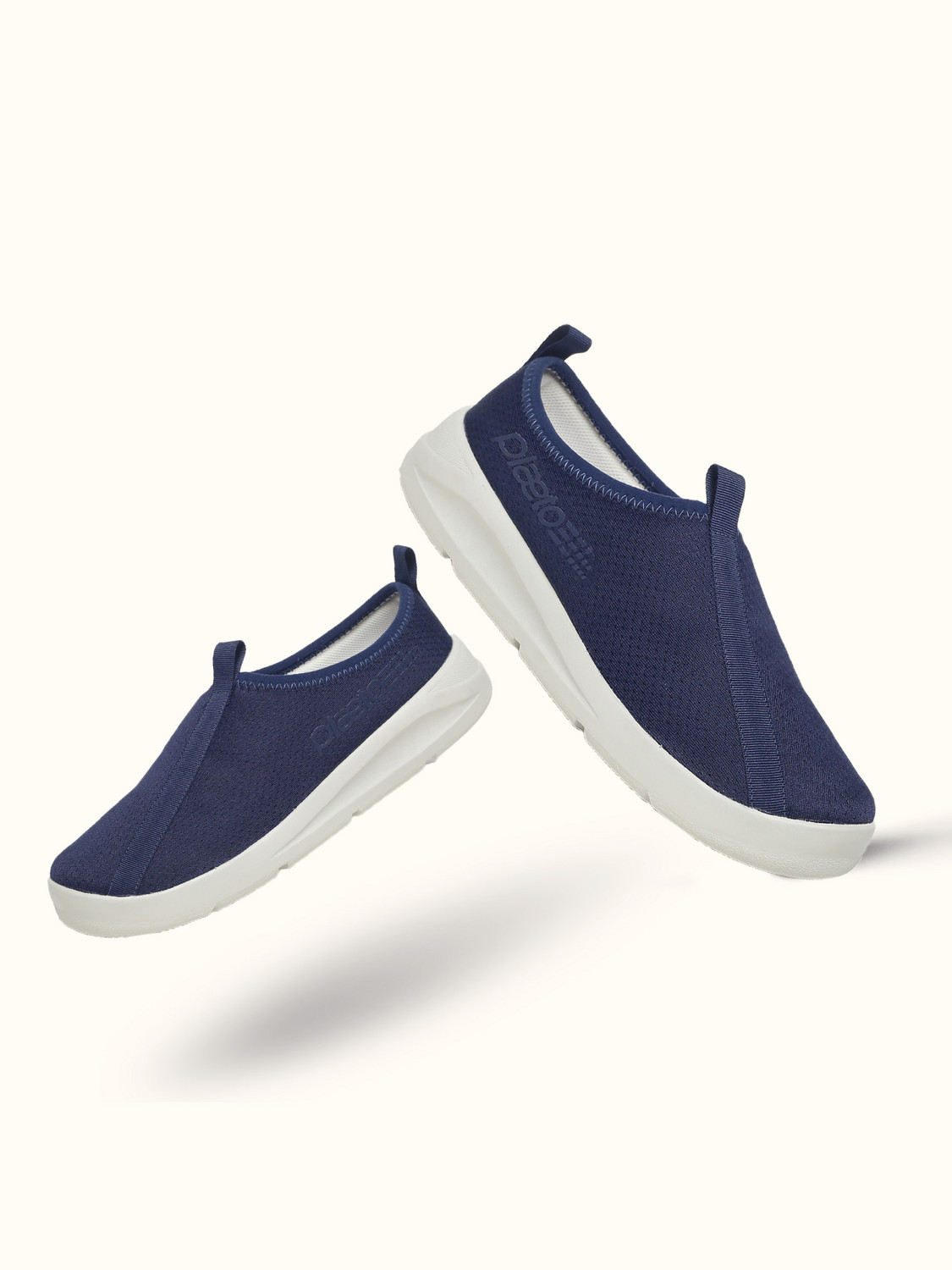 Image of Plaeto EZPlay Walking Shoes | Comfortable Lightweight with Breathable Mesh Slip On Sneakers For Men (Blue, Grey , 8)