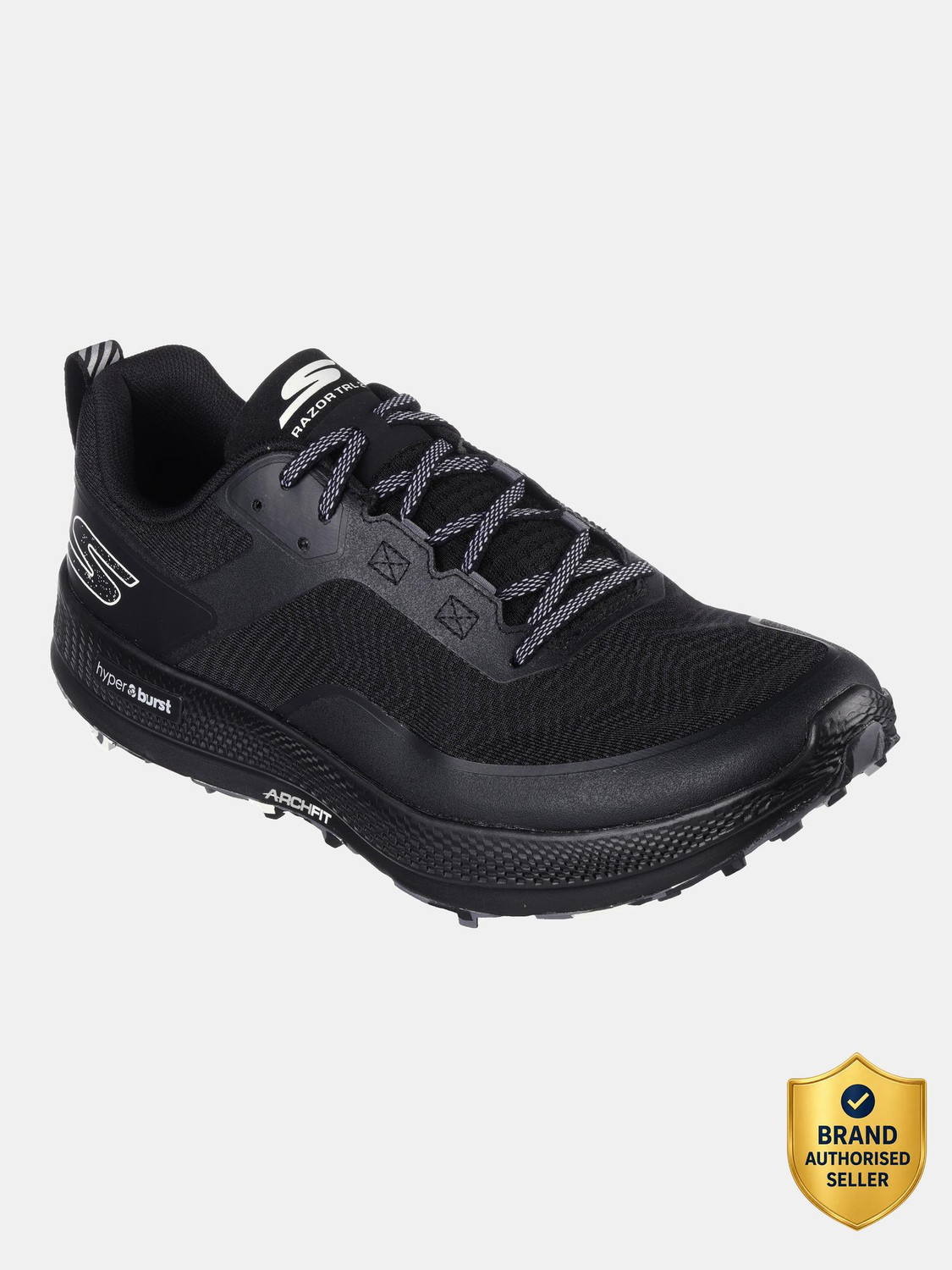 Image of Skechers GO RUN RAZOR TRL - 2 Sneakers For Men (Black , 7)