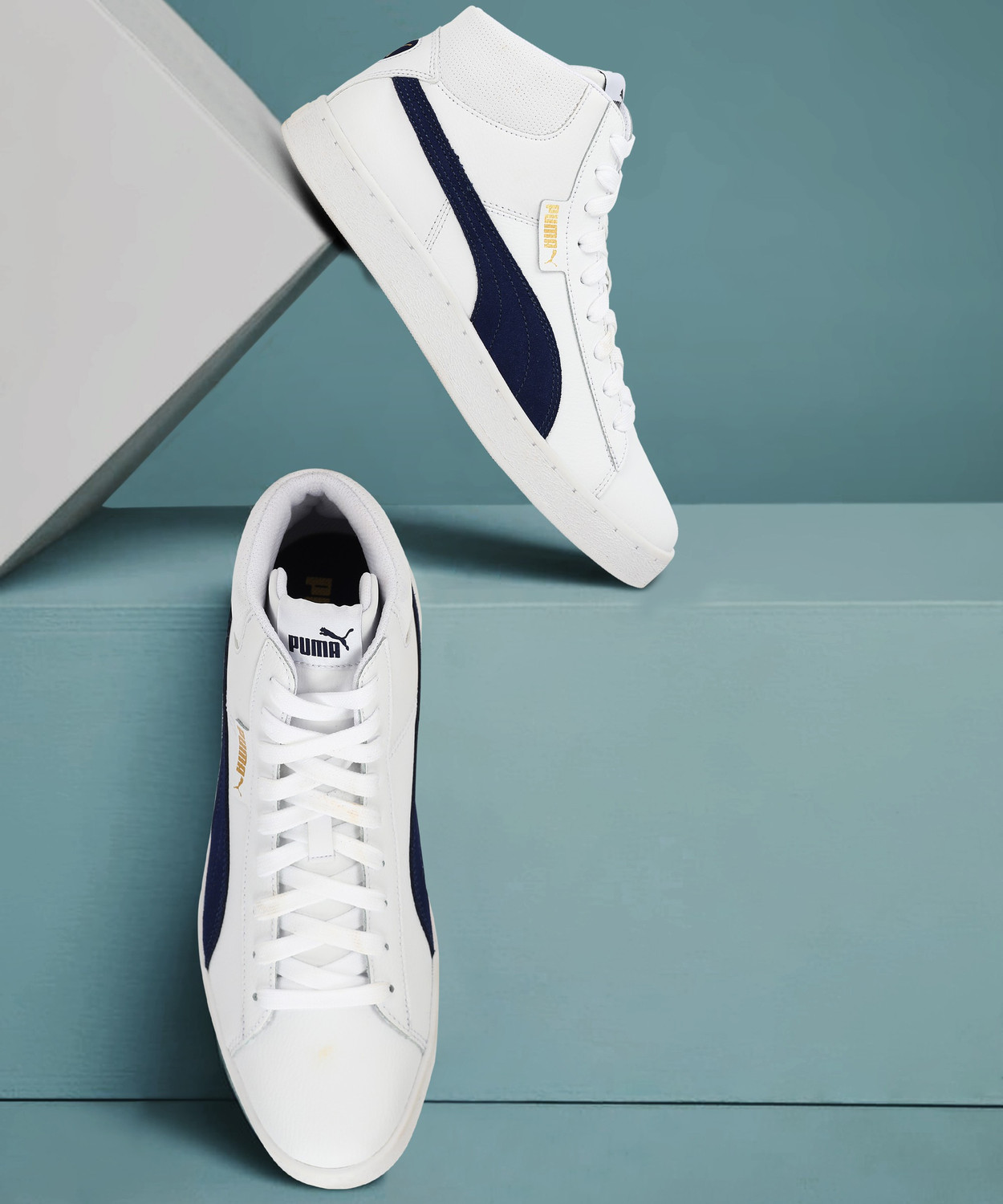 Image of PUMA 1948 Mid L Sneakers For Men (White , 7.5)