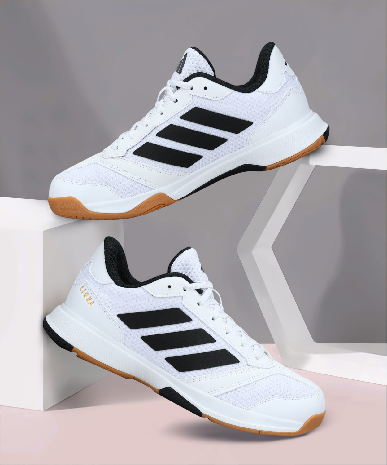 Image of ADIDAS Ligra 8 M Cricket Shoes For Men (White , 9.5)