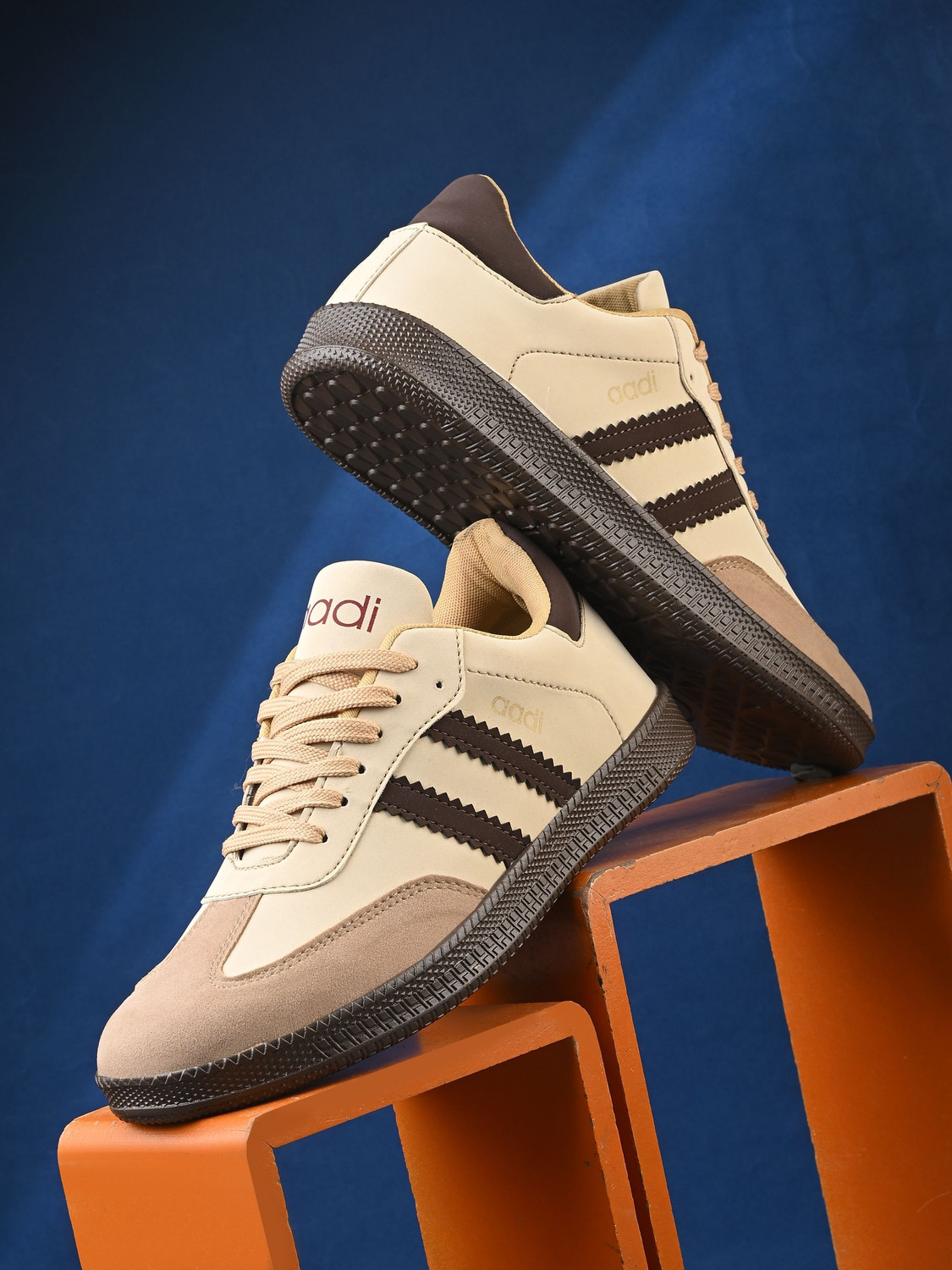 Image of Kadak Collection Sneakers For Men (Tan , 6)