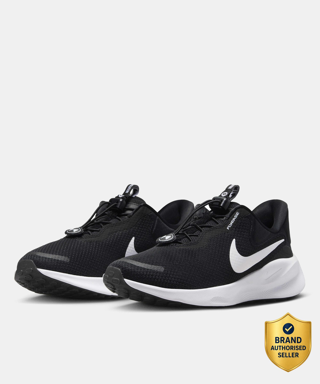 Nike Revolution 7 EasyOn Black Running Shoes - Image 6