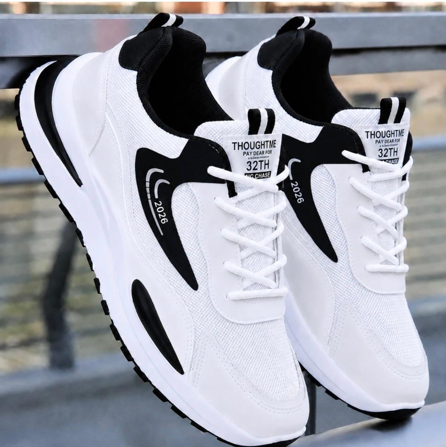VEXIMO Men's White Sneakers - Image 4