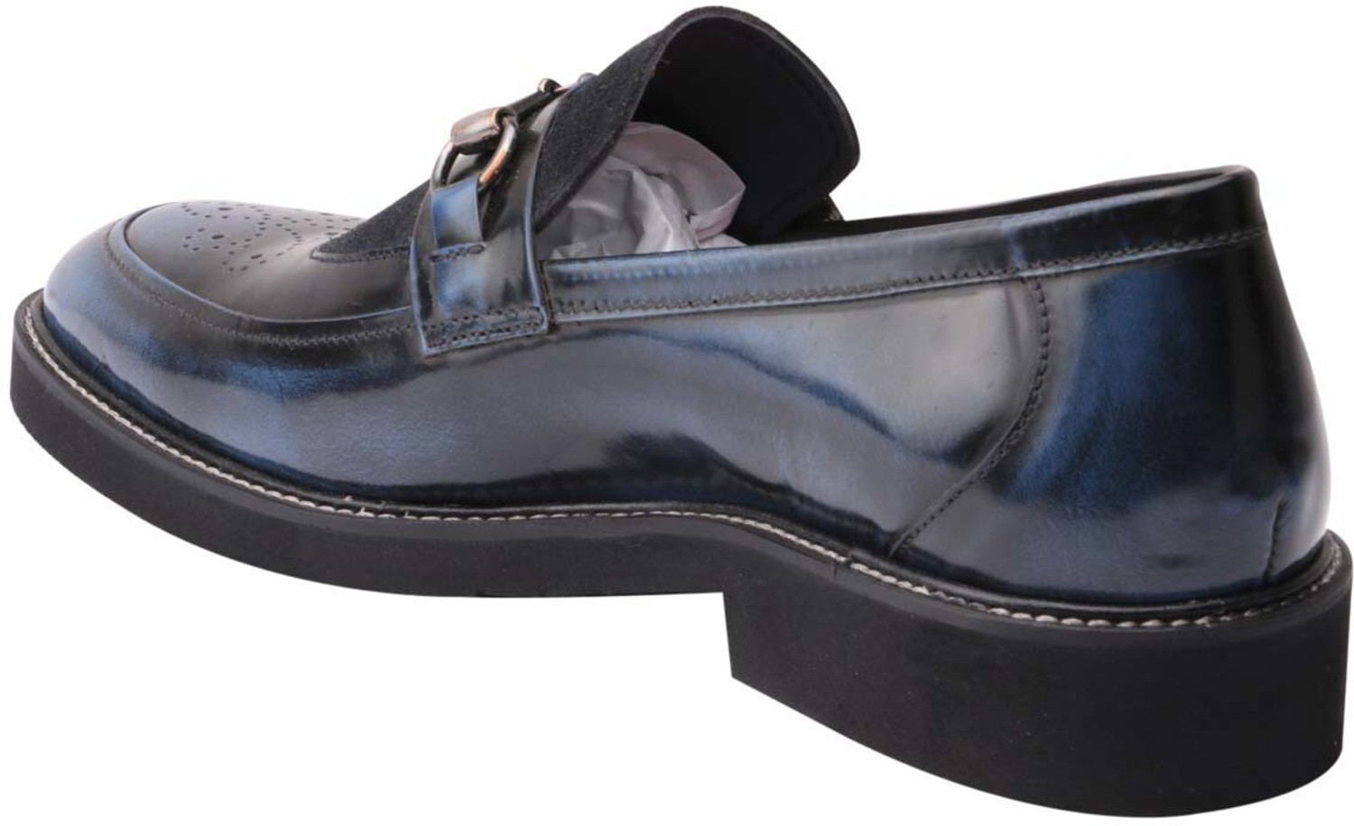Image of Harrykson London CAMBERLEY Luxury Men's Genuine Leather Semi Casual Mocassin For Men (Navy , 6)