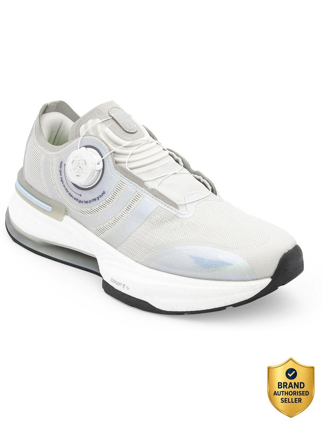 Image of RED TAPE Ozark | Low-Cut Outdoor Hiking & Trekking Shoes For Men (Off White, Grey , 9)