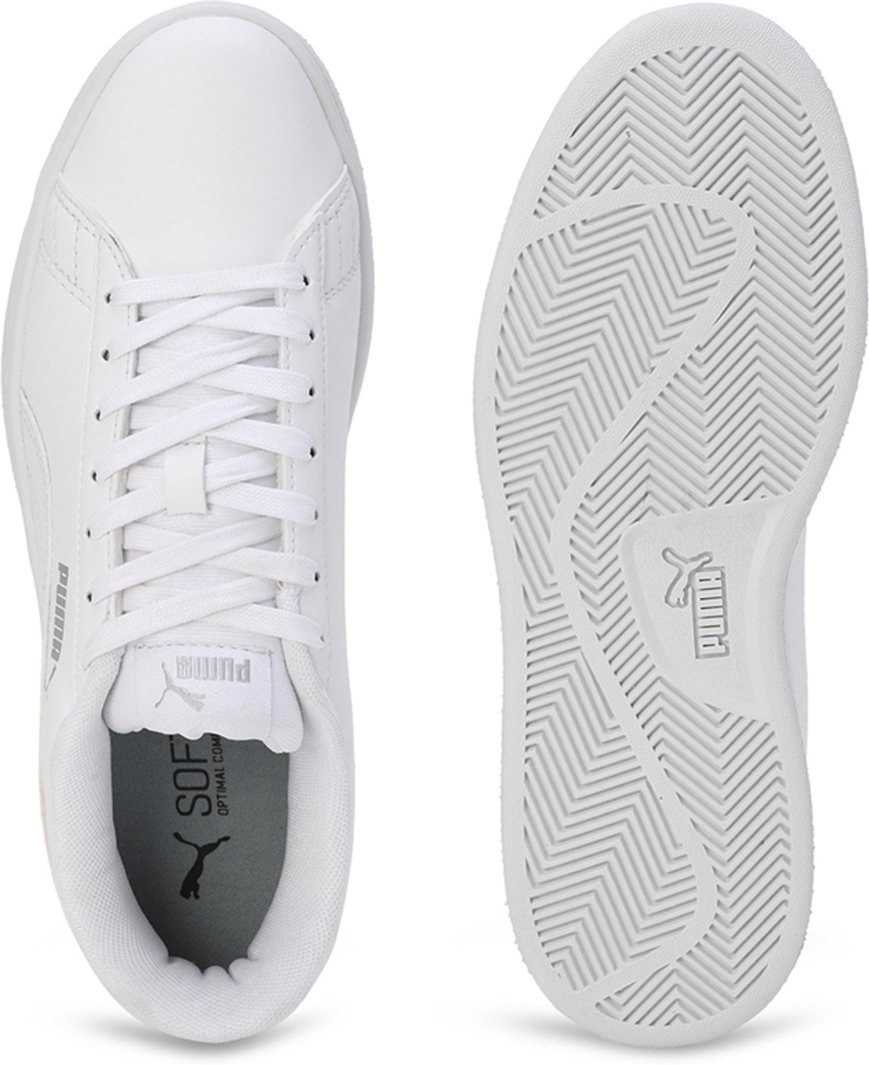 Image of PUMA Smashic Sneakers For Men (White , 12)