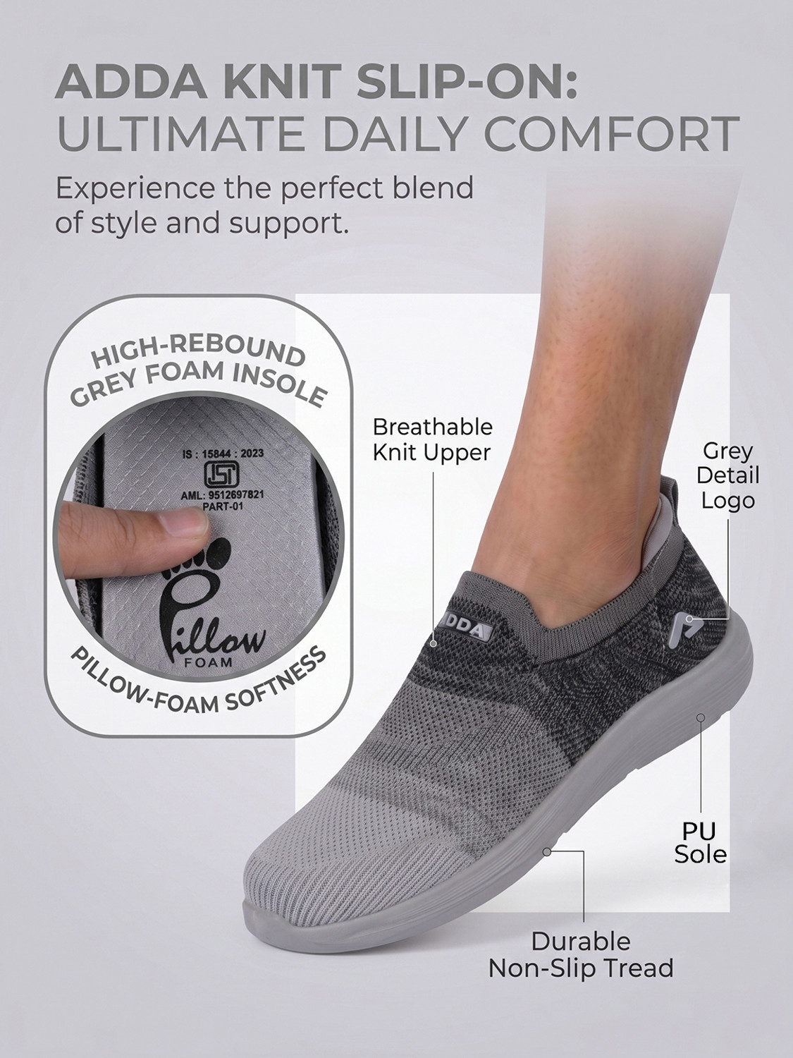 Image of Cogs Excellent Comfortable Casual Stylish Casuals For Women (Grey , 4)