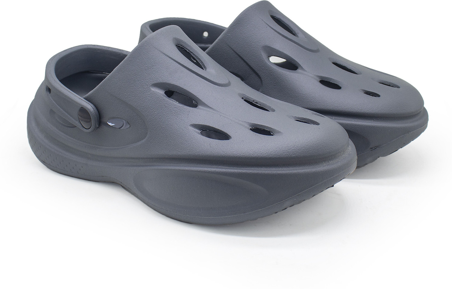 Image of Dr.Puresoft Men Clogs Sandal (Grey, Green , 12)
