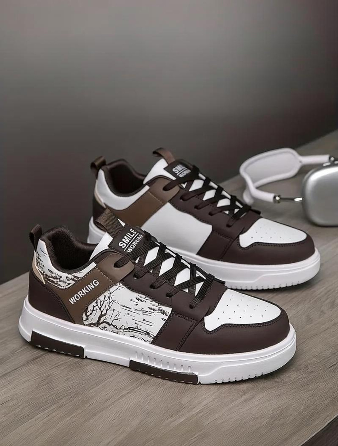 Image of Roamra casual Sneakers Trendy Chunky Shoes For Boys And Men Sneakers For Men (Tan , 5)