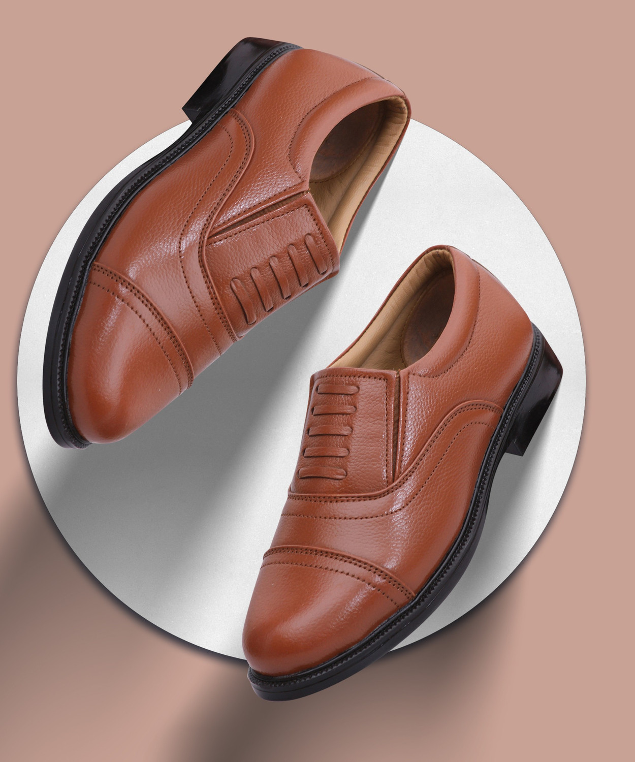 Image of MOCHI Trendy Corporate Casuals For Men (Tan , 41)