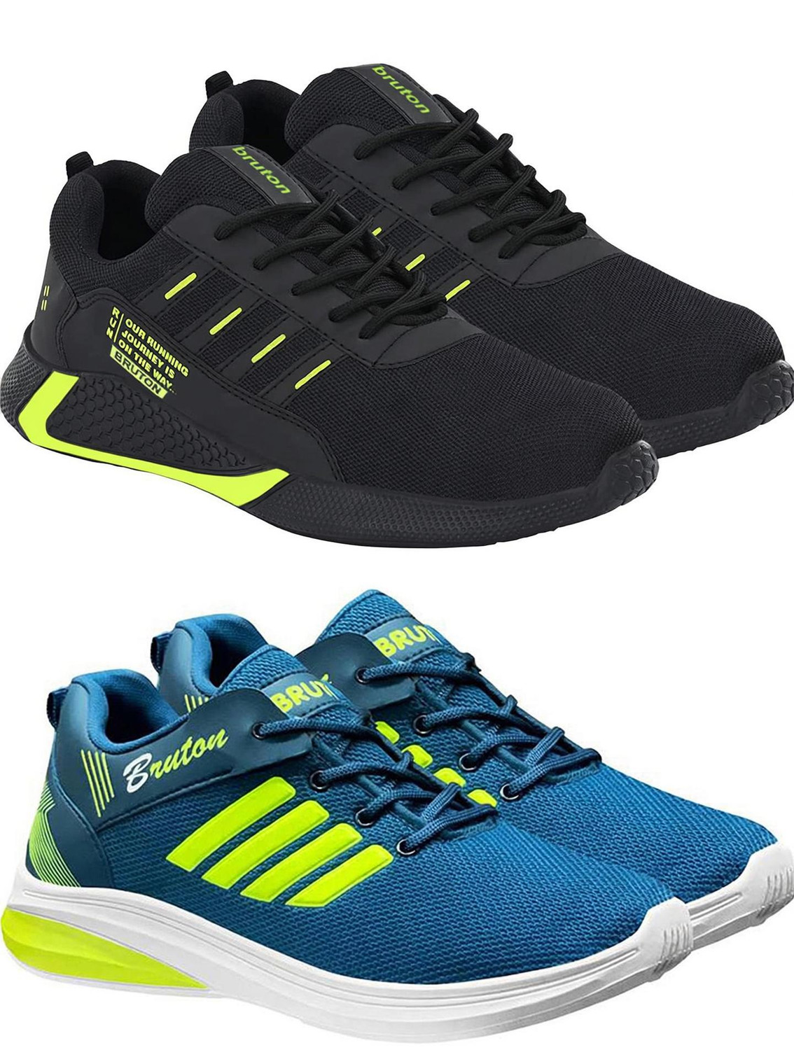 Image of WALKAROO Walking Shoes For Men (Black , 9)