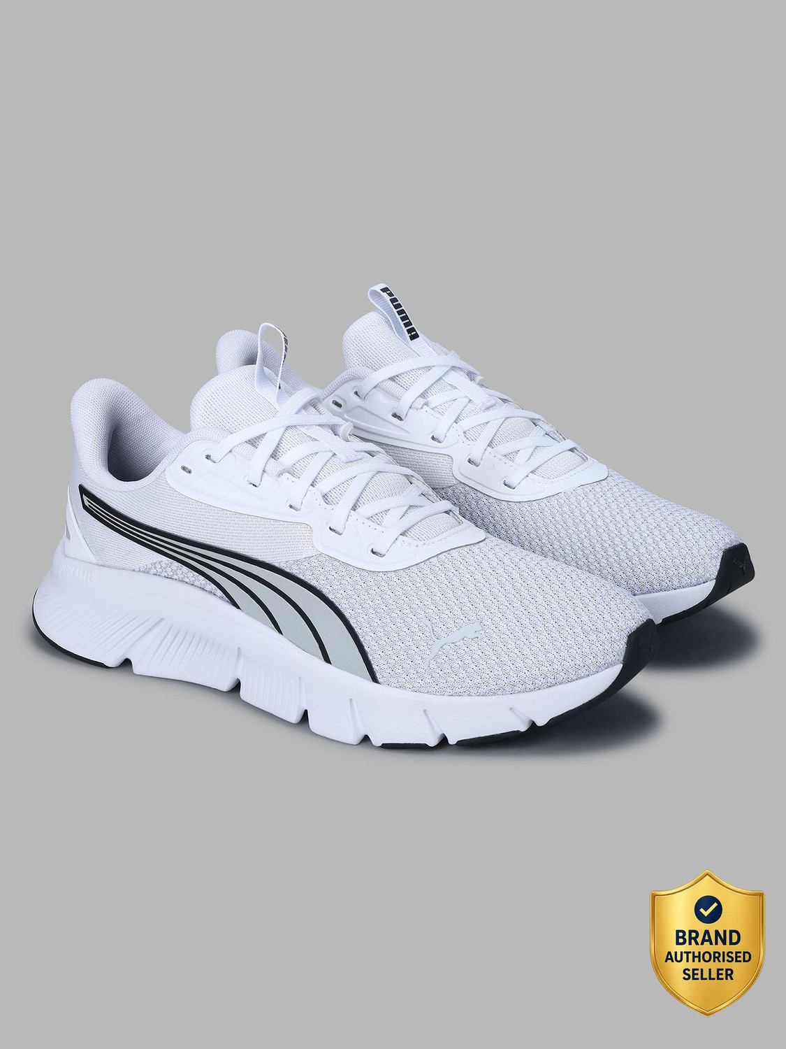 PUMA FlexFocus Lite Modern Knit Running Shoes Men White - Image 6