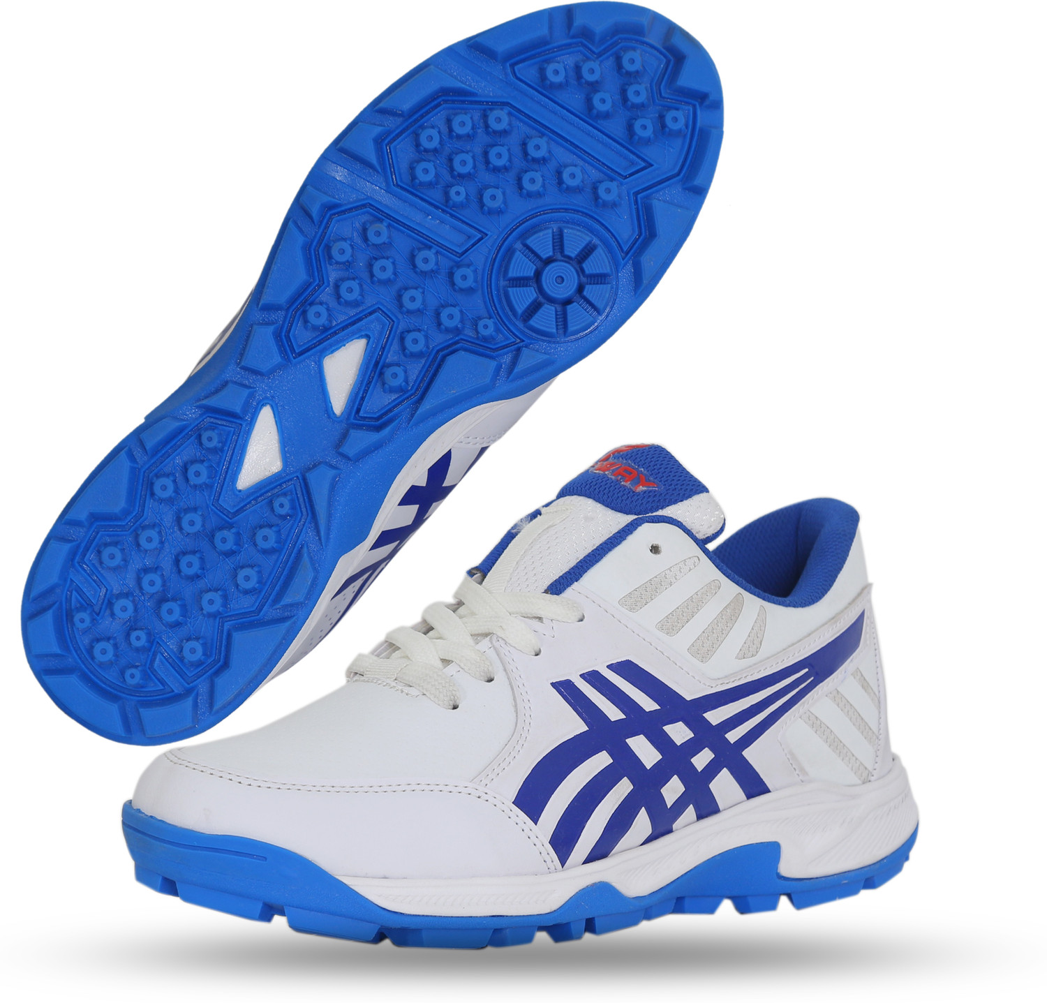 Image of TYKA Storm ETPU Studs Cricket Shoes for Men Sneakers For Unisex (Orange, White , 10)