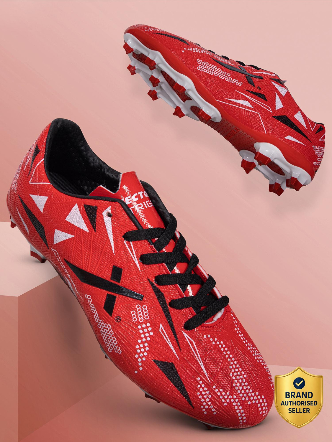 VECTOR X Trigger 3D textured Synthetic leather|TPU Sole For Turf & Hard Ground Football Shoes For Men