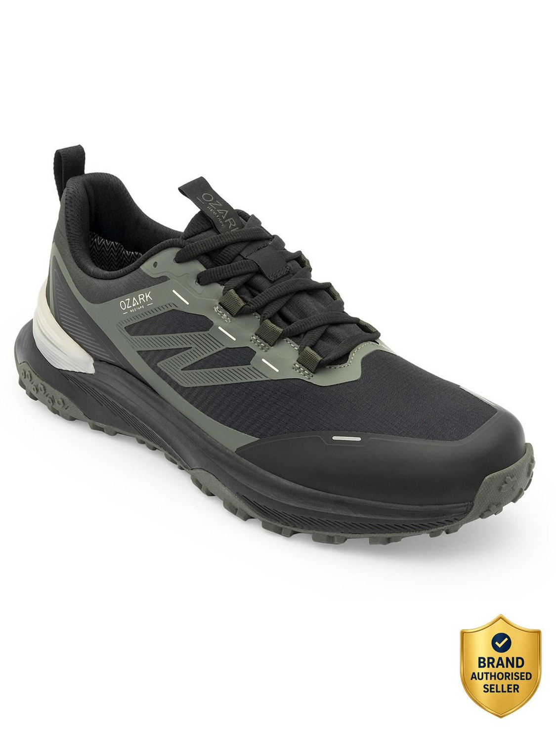 Image of RED TAPE Hiking & Trekking Shoes For Men (Off White, Brown , 9)