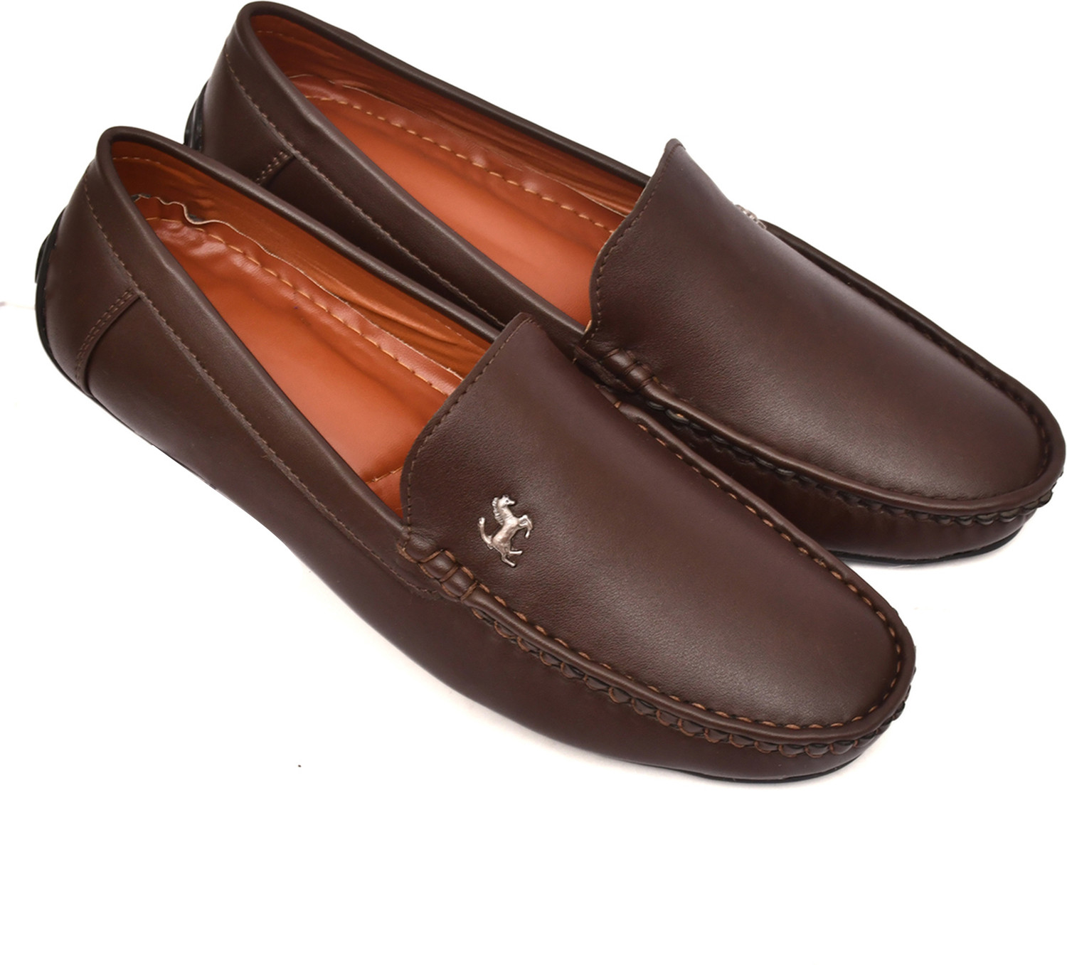 Image of Kuiq Geniune Synthetic Leather Trendy,Lightweight,Outdoor,Stylish,Partwear Loafers For Men (Brown , 7)