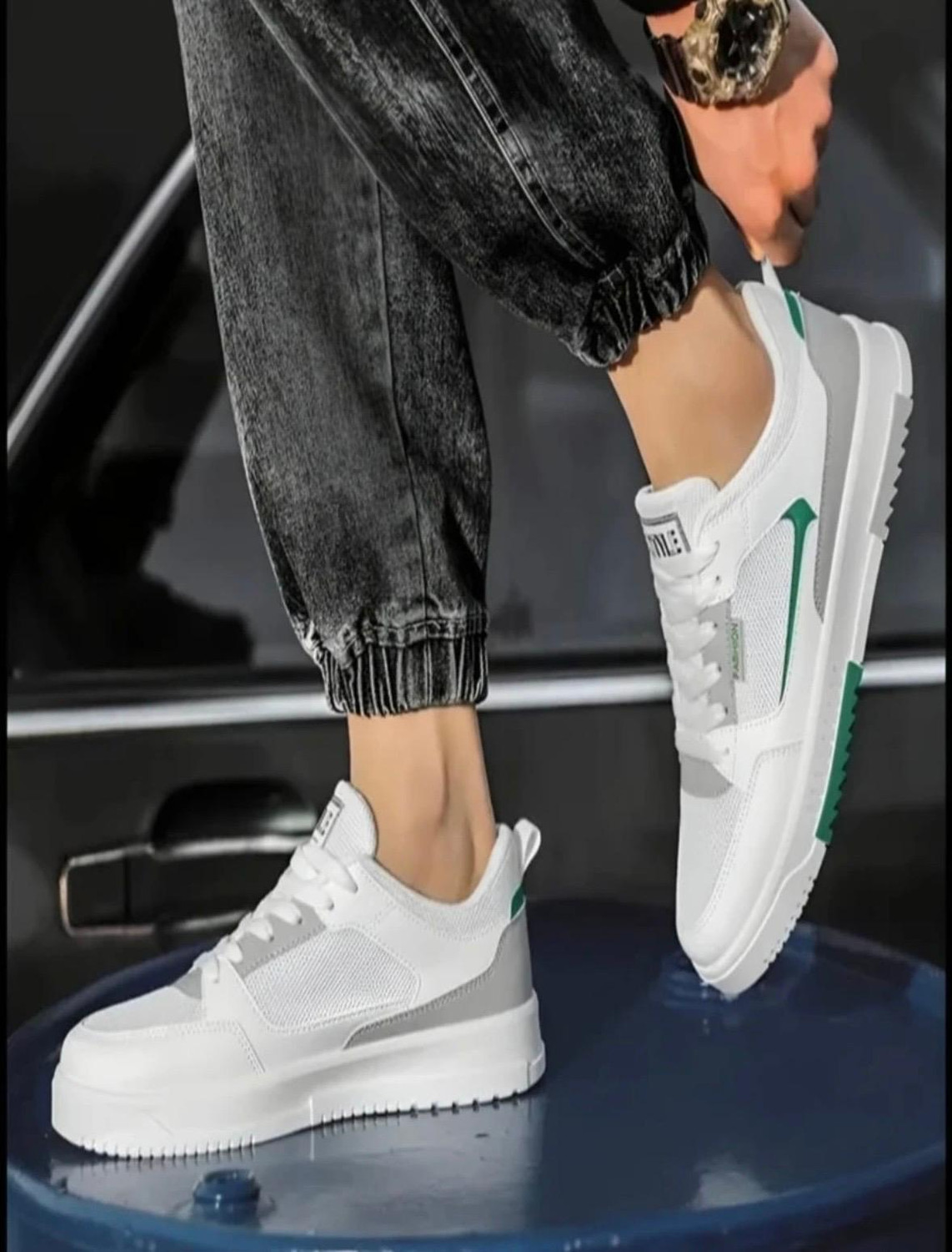 Image of Kadak Collection Sneakers For Men (White , 10)