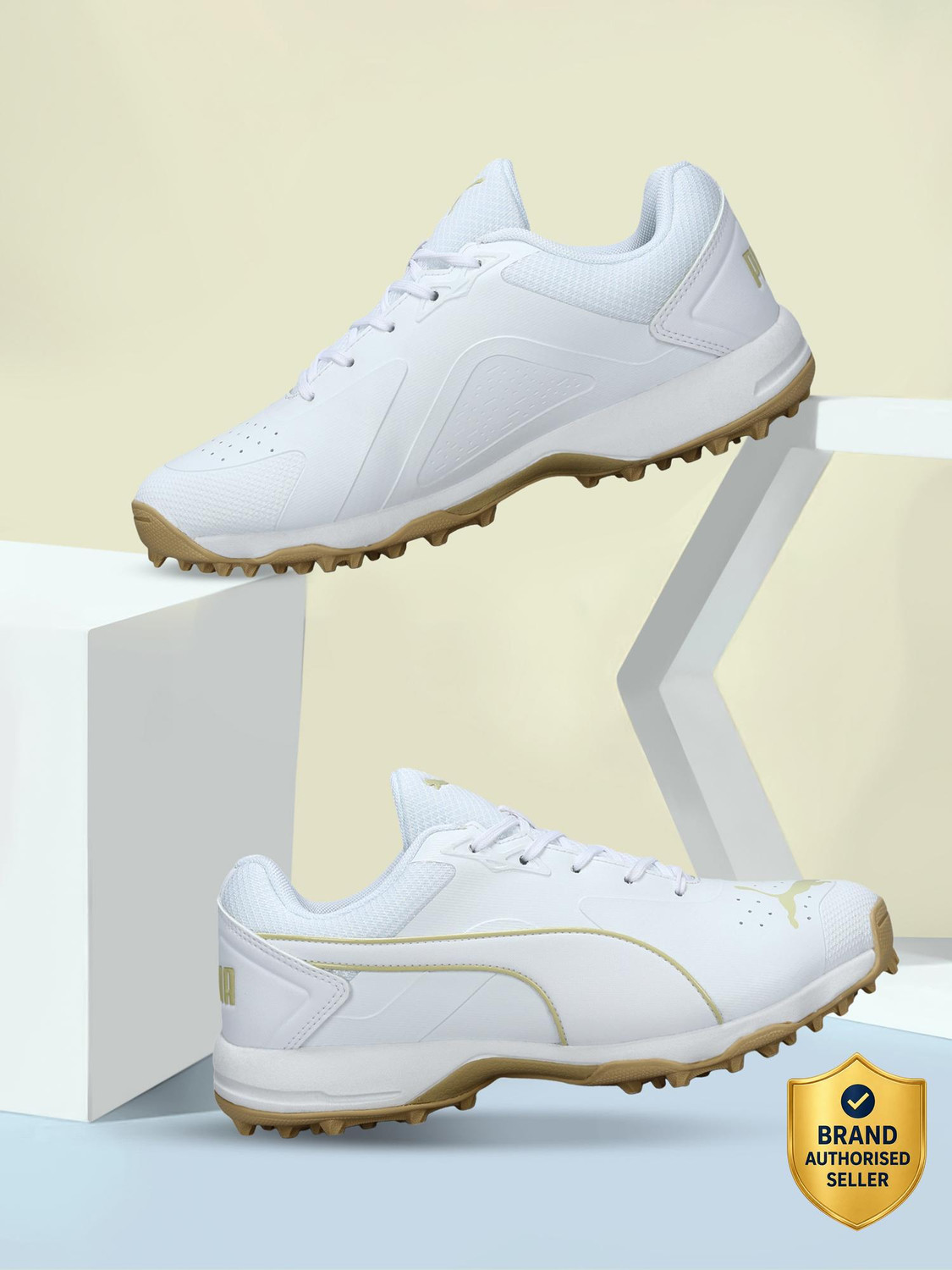 PUMA Cricket Ultra Cricket Shoes For Men (White , 9) - Image 1