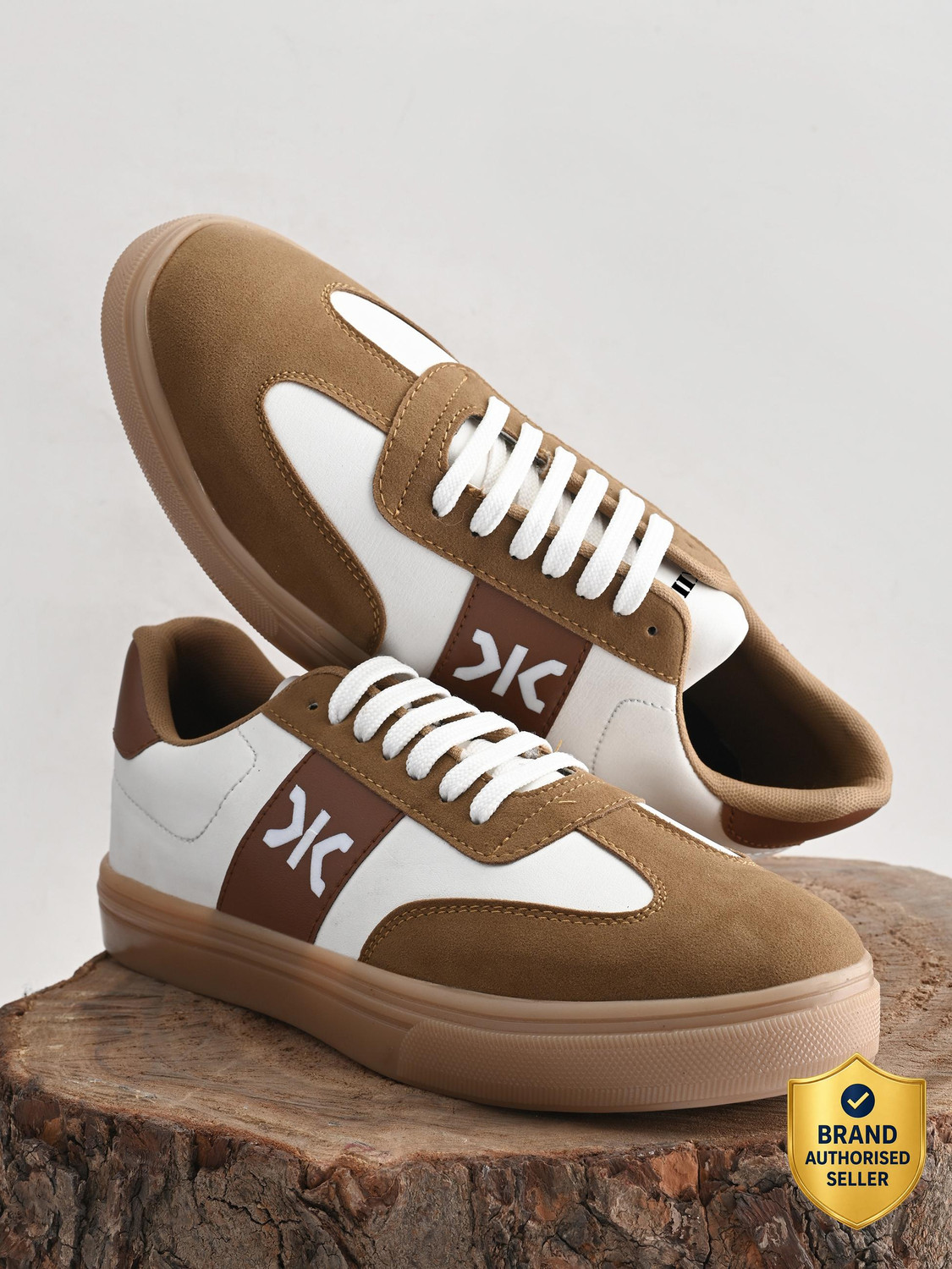 Image of Kadak Collection Sneakers For Men (Tan , 6)